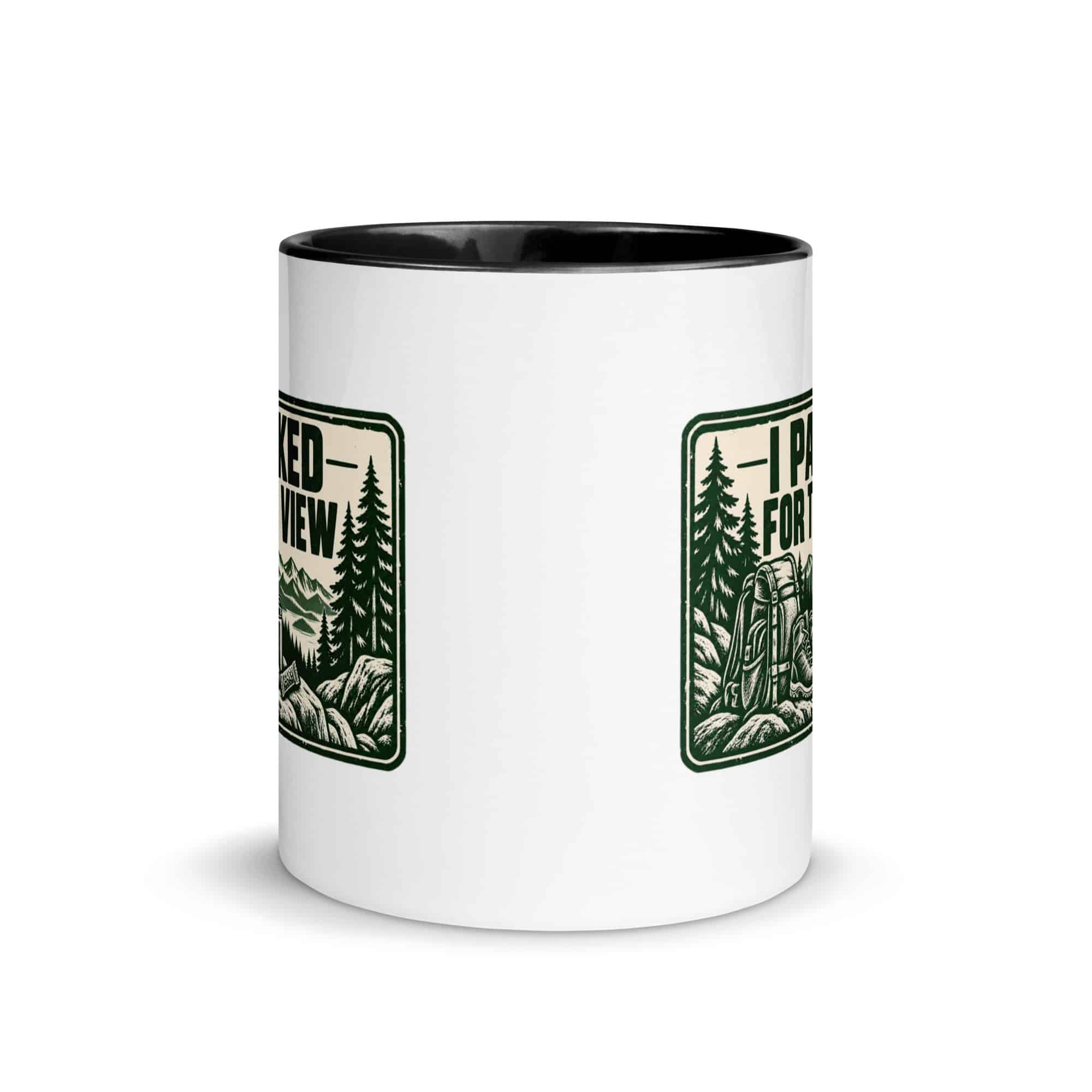 Nature and Adventure Color Inside Coffee Mug: I Packed for the View, Forest Ink Stamp