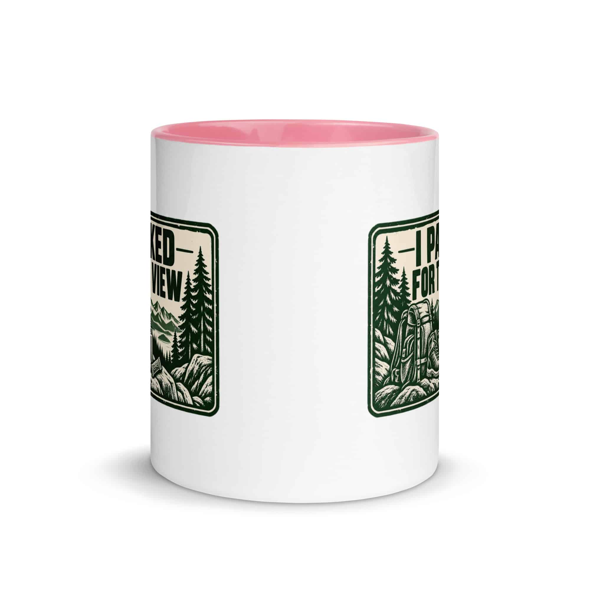 Nature and Adventure Color Inside Coffee Mug: I Packed for the View, Forest Ink Stamp