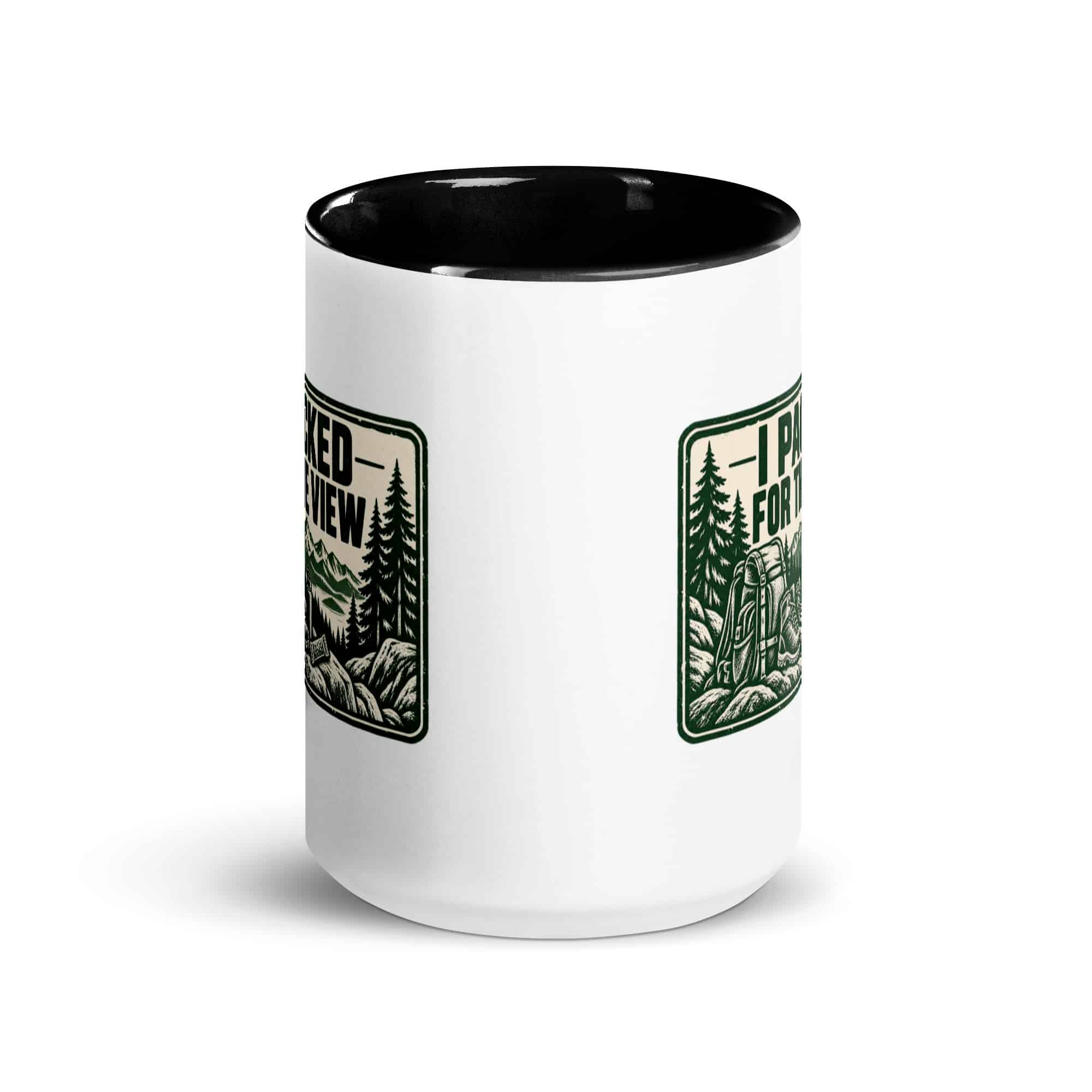 Nature and Adventure Color Inside Coffee Mug: I Packed for the View, Forest Ink Stamp