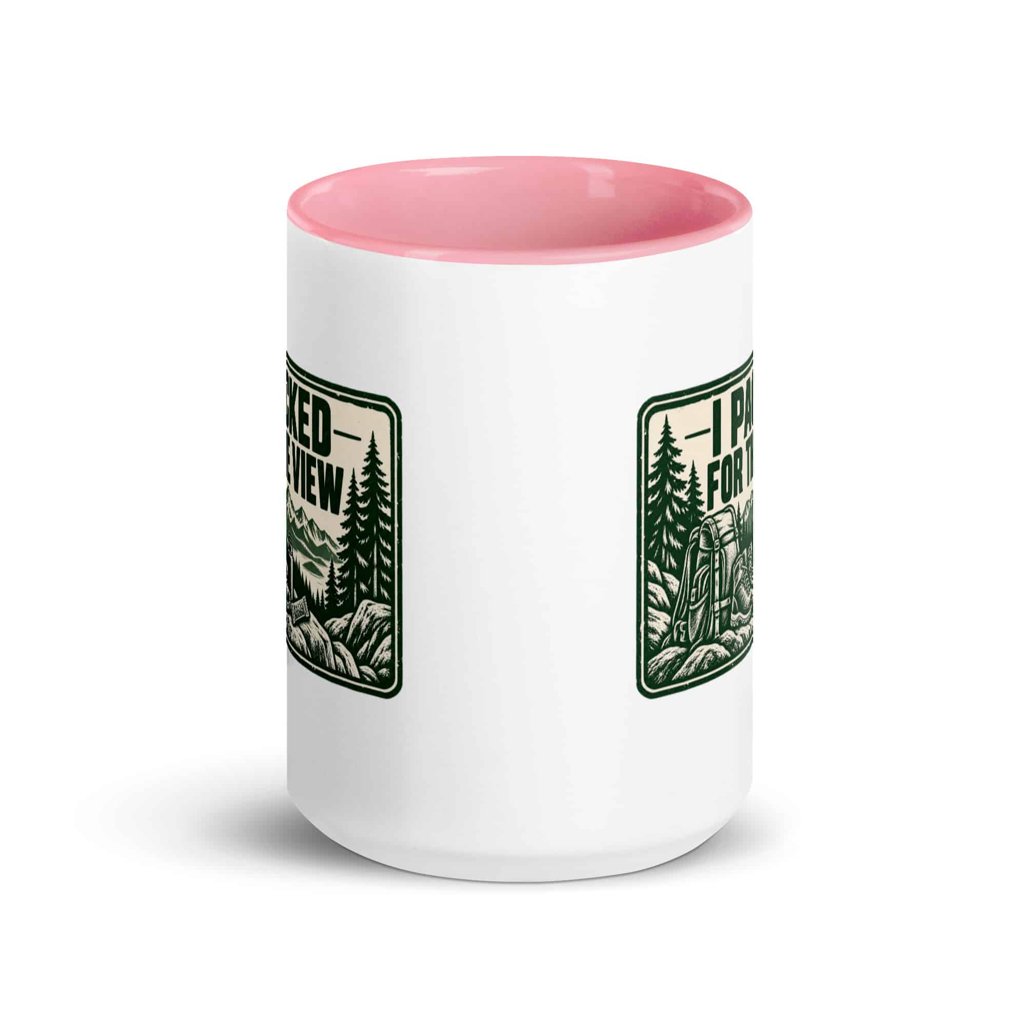 Nature and Adventure Color Inside Coffee Mug: I Packed for the View, Forest Ink Stamp