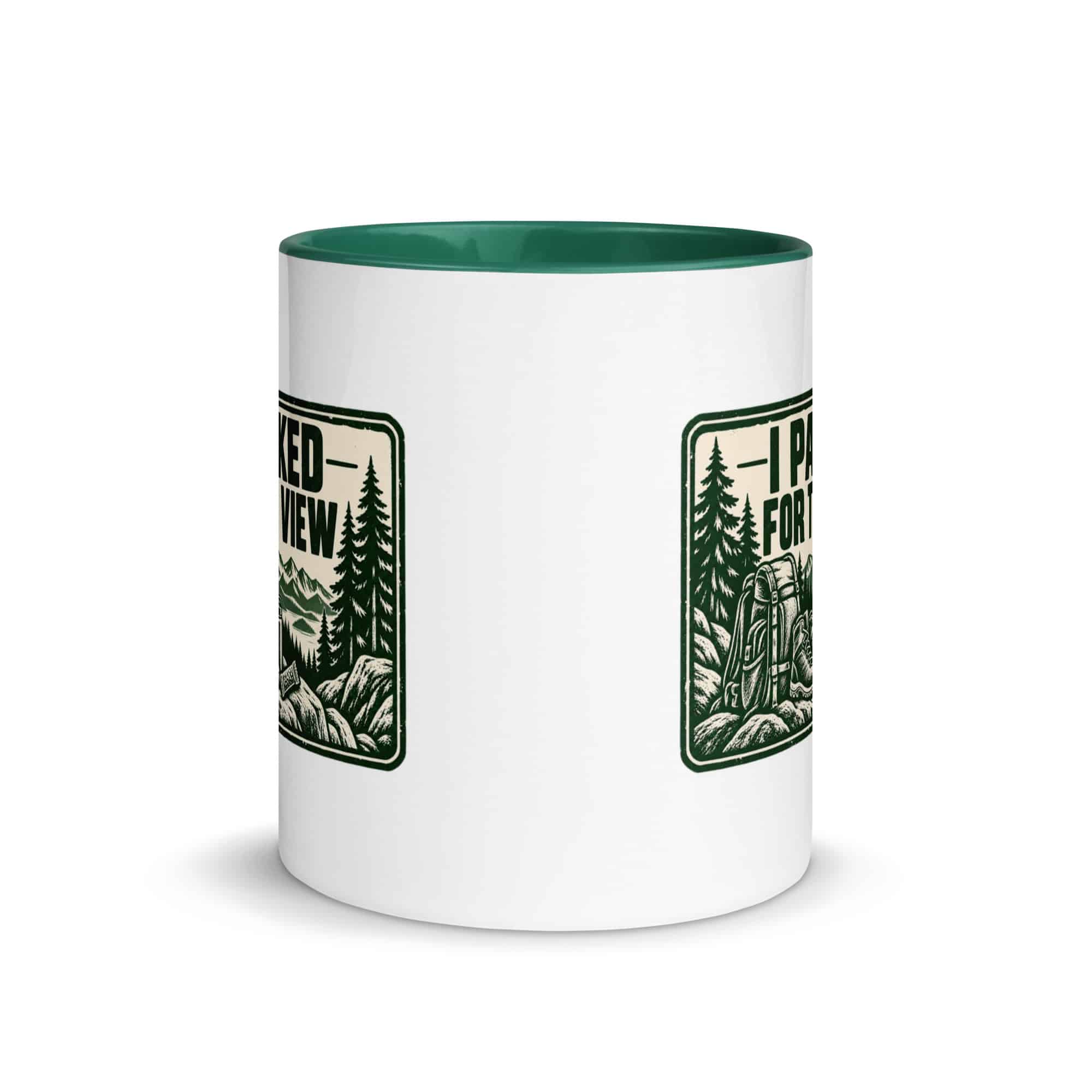 Nature and Adventure Color Inside Coffee Mug: I Packed for the View, Forest Ink Stamp