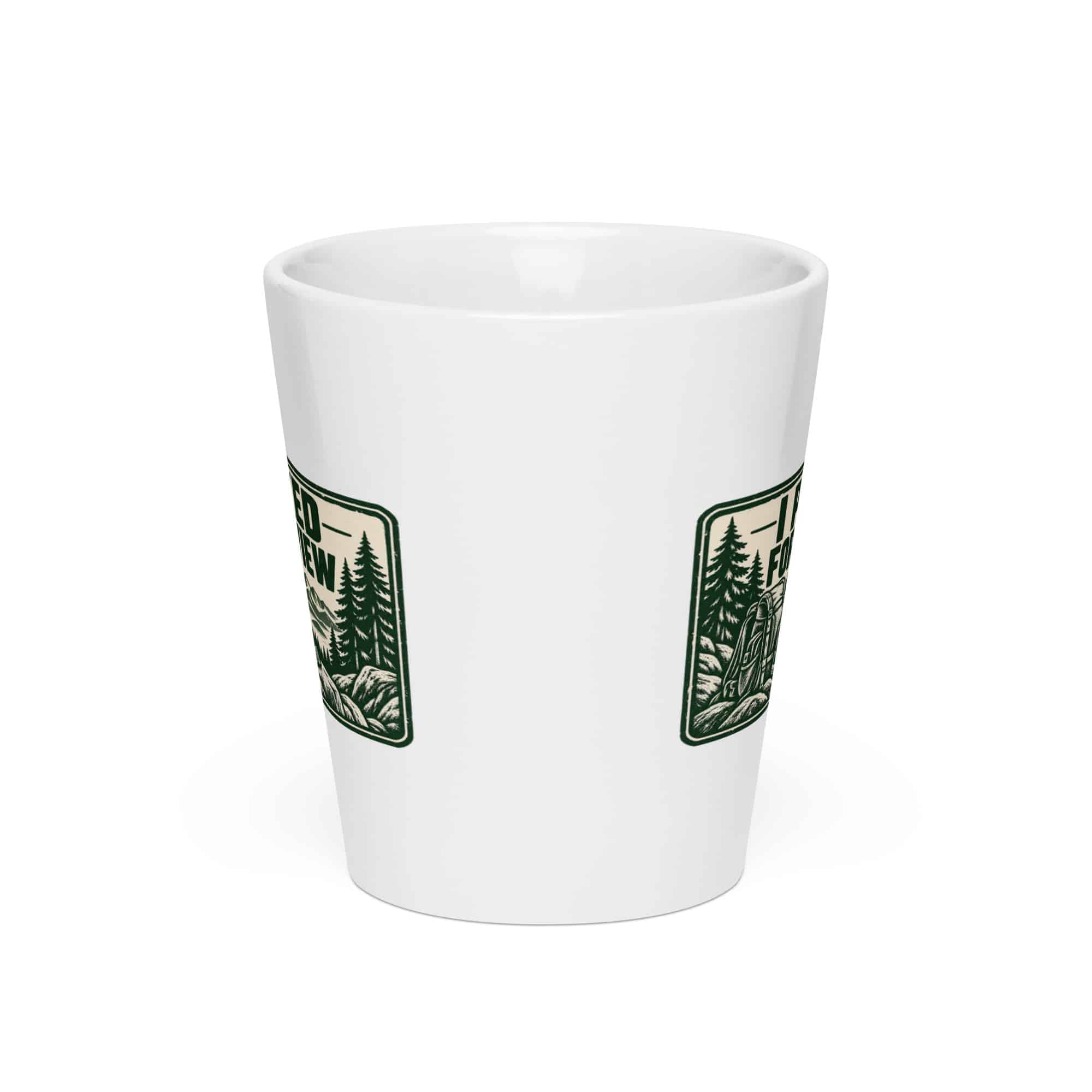 Nature and Adventure Latte Mug: I Packed for the View, Forest Ink Stamp