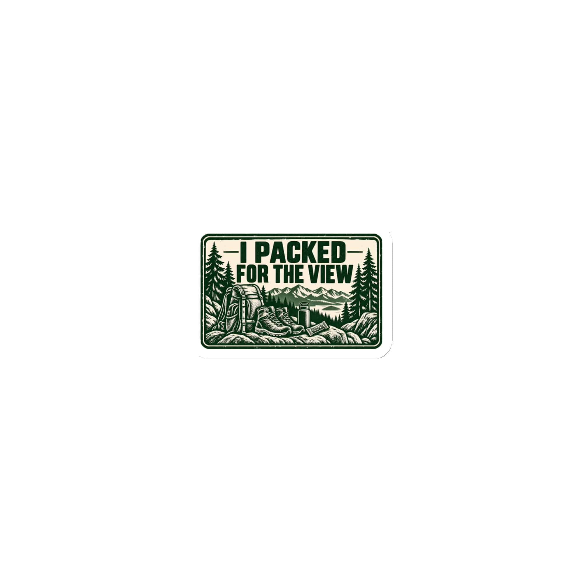 Nature and Adventure Die-Cut Magnet: I Packed for the View, Forest Ink Stamp