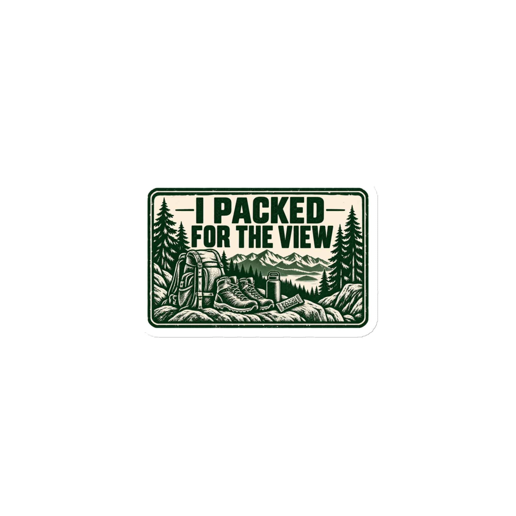 Nature and Adventure Die-Cut Magnet: I Packed for the View, Forest Ink Stamp