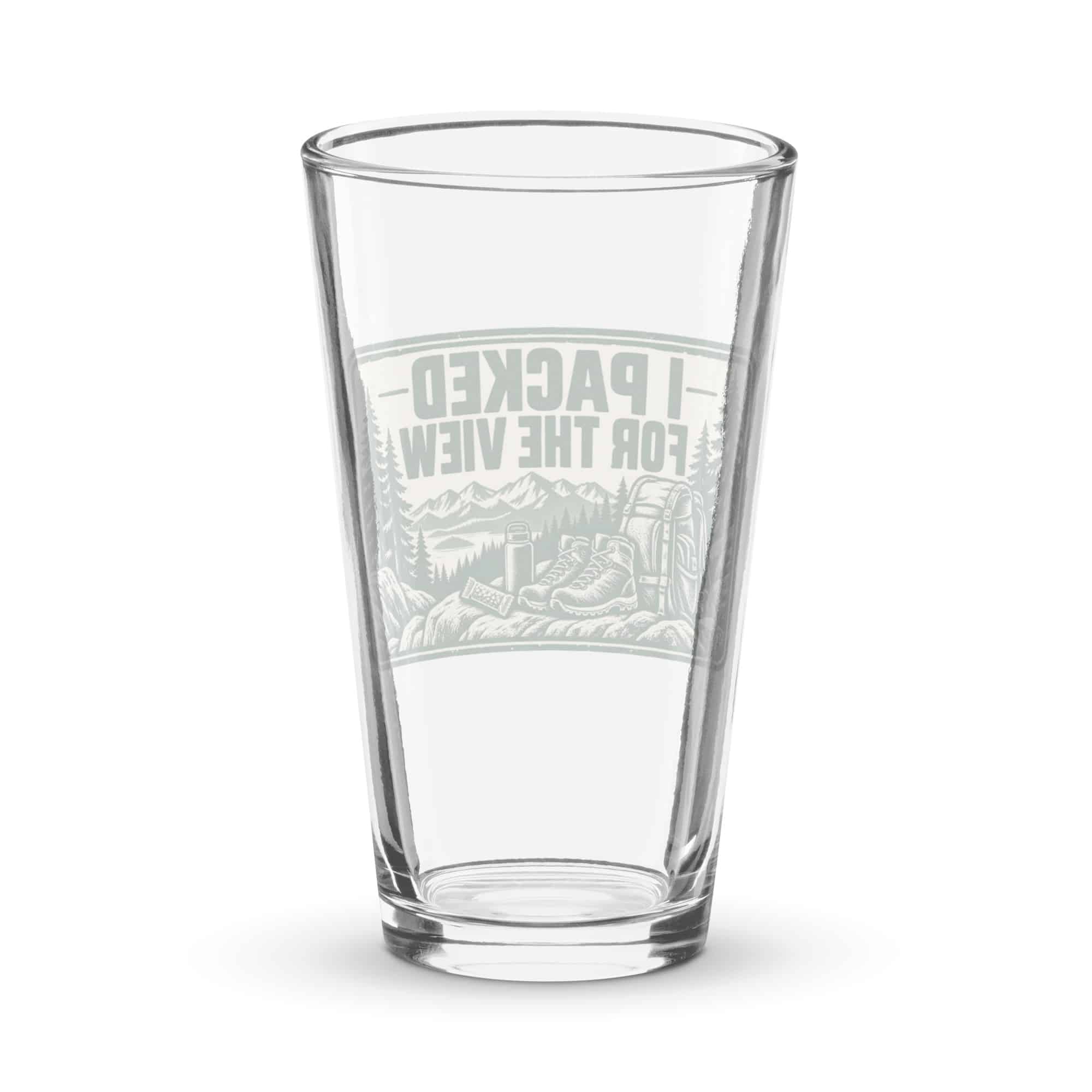 Nature and Adventure Pint Glass: I Packed for the View, Forest Ink Stamp