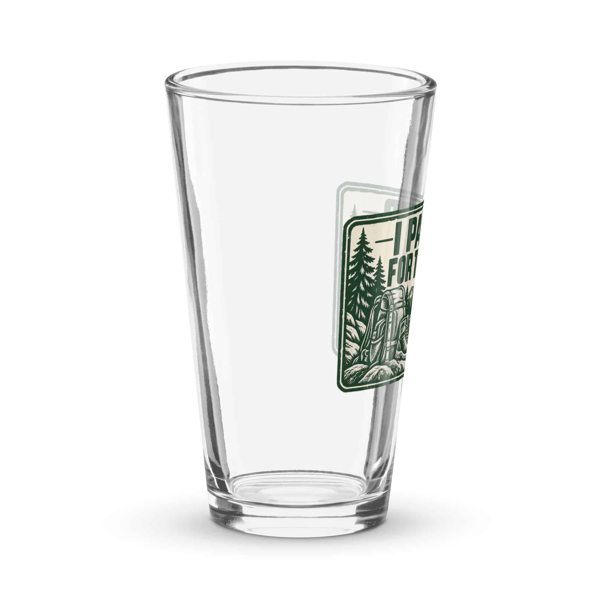 Nature and Adventure Pint Glass: I Packed for the View, Forest Ink Stamp