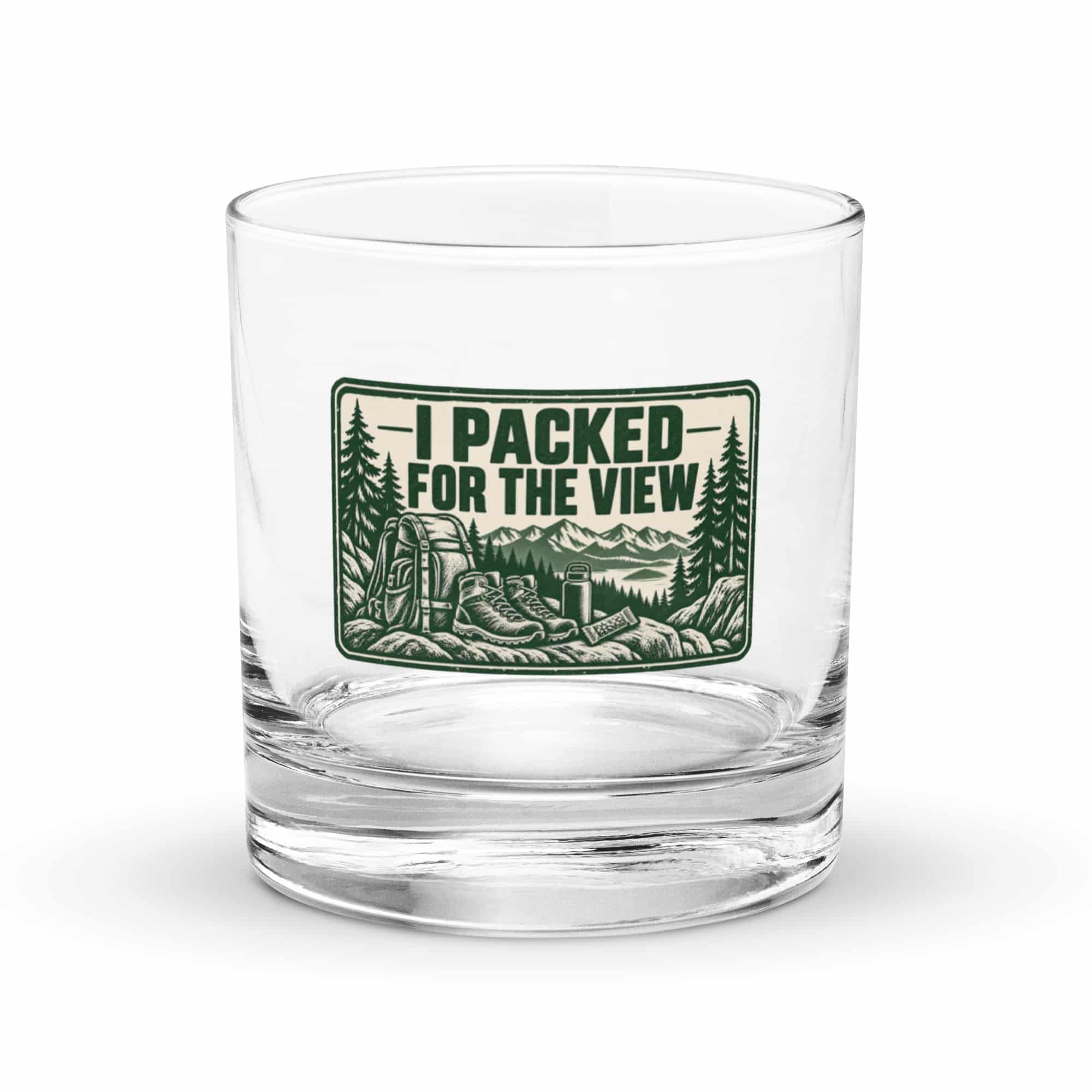 Nature and Adventure Rocks Glass: I Packed for the View, Forest Ink Stamp