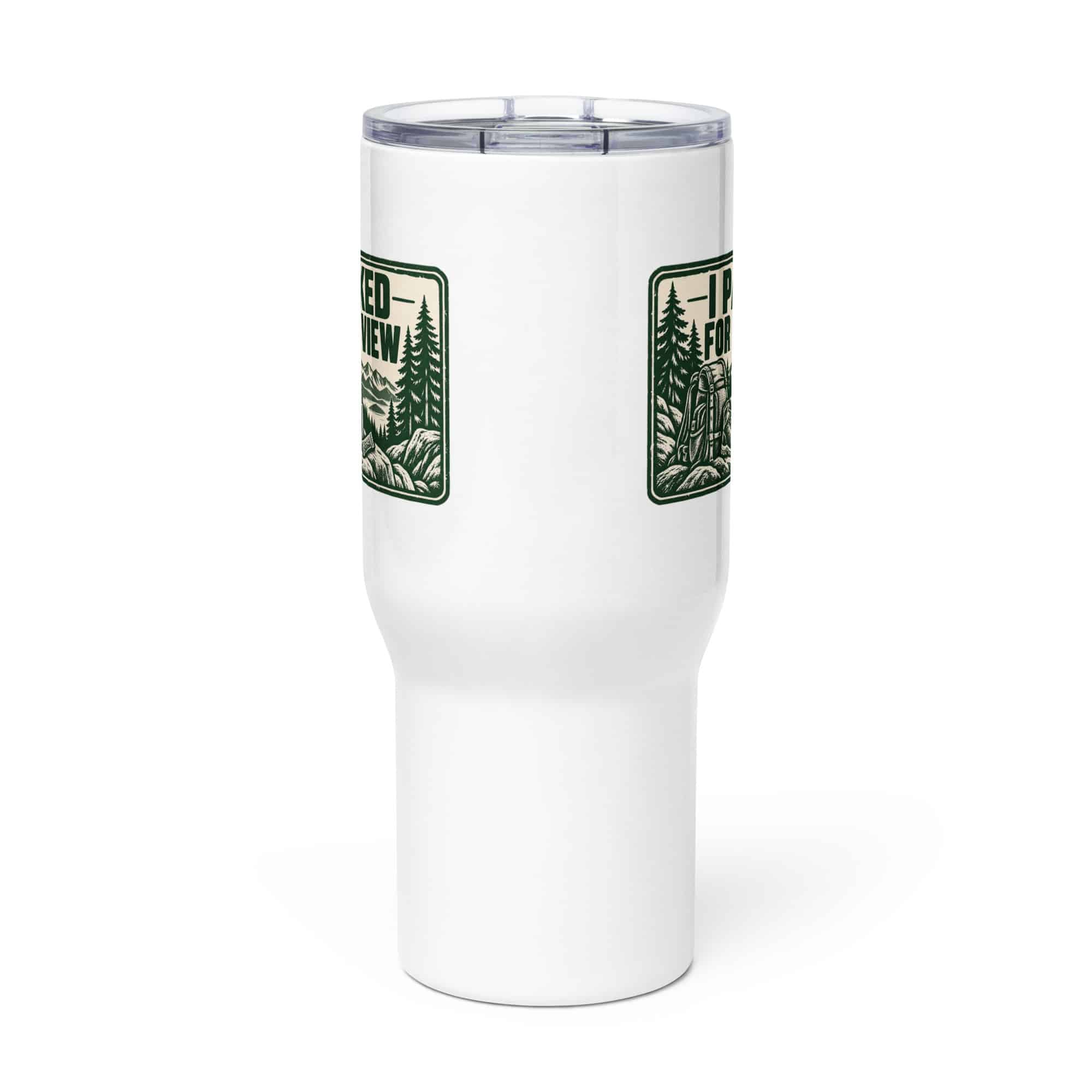 Nature and Adventure Travel Mug: I Packed for the View, Forest Ink Stamp