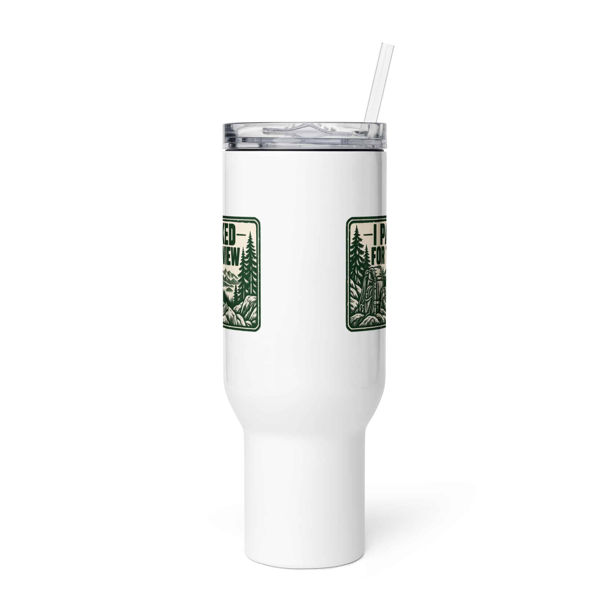 Nature and Adventure Travel Mug: I Packed for the View, Forest Ink Stamp