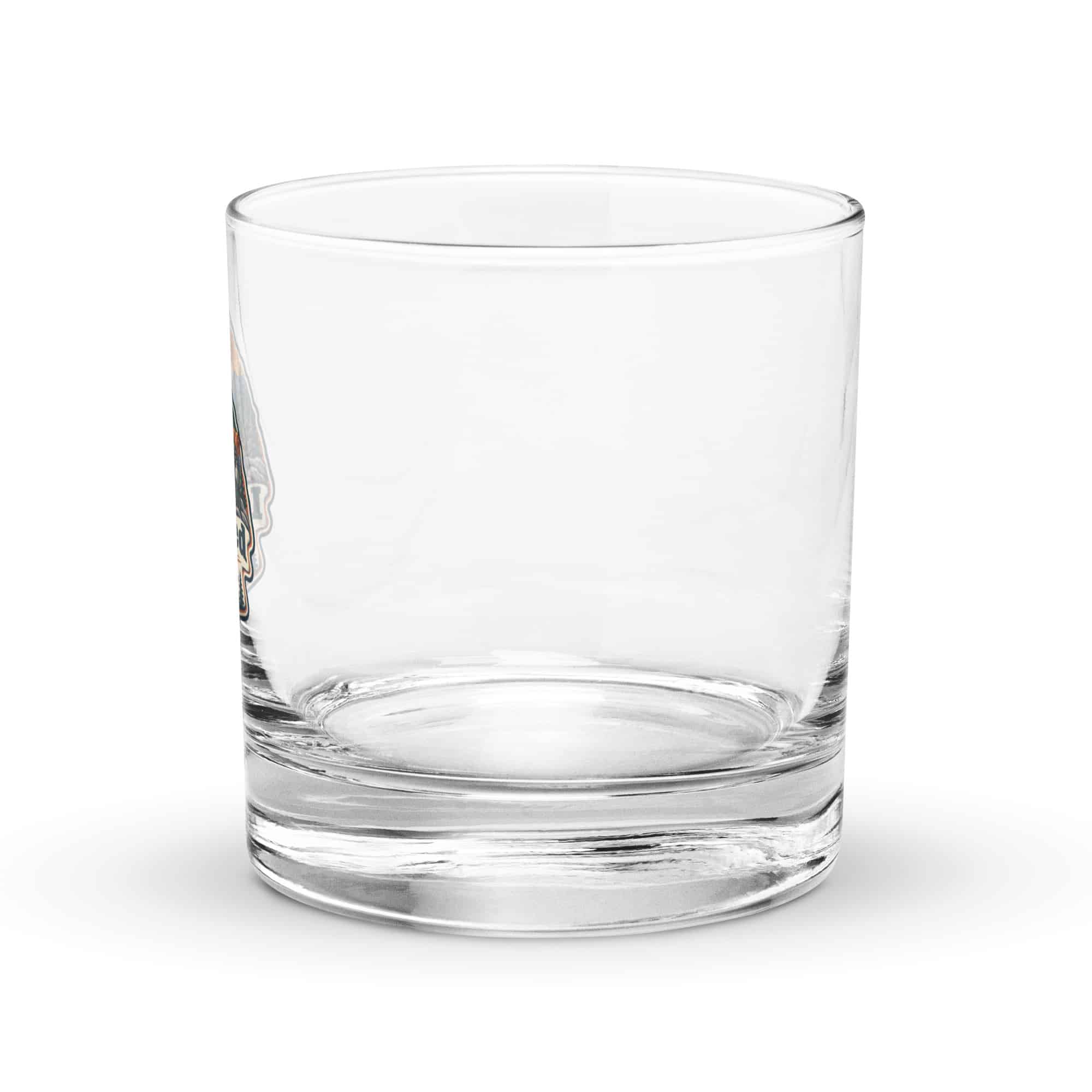Nature and Adventure Rocks Glass: I Packed for the View, Scenic Shield Badge
