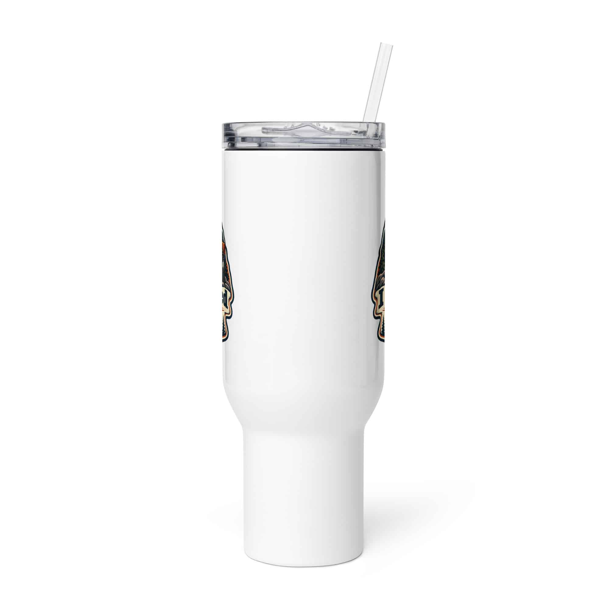 Nature and Adventure Travel Mug: I Packed for the View, Scenic Shield Badge