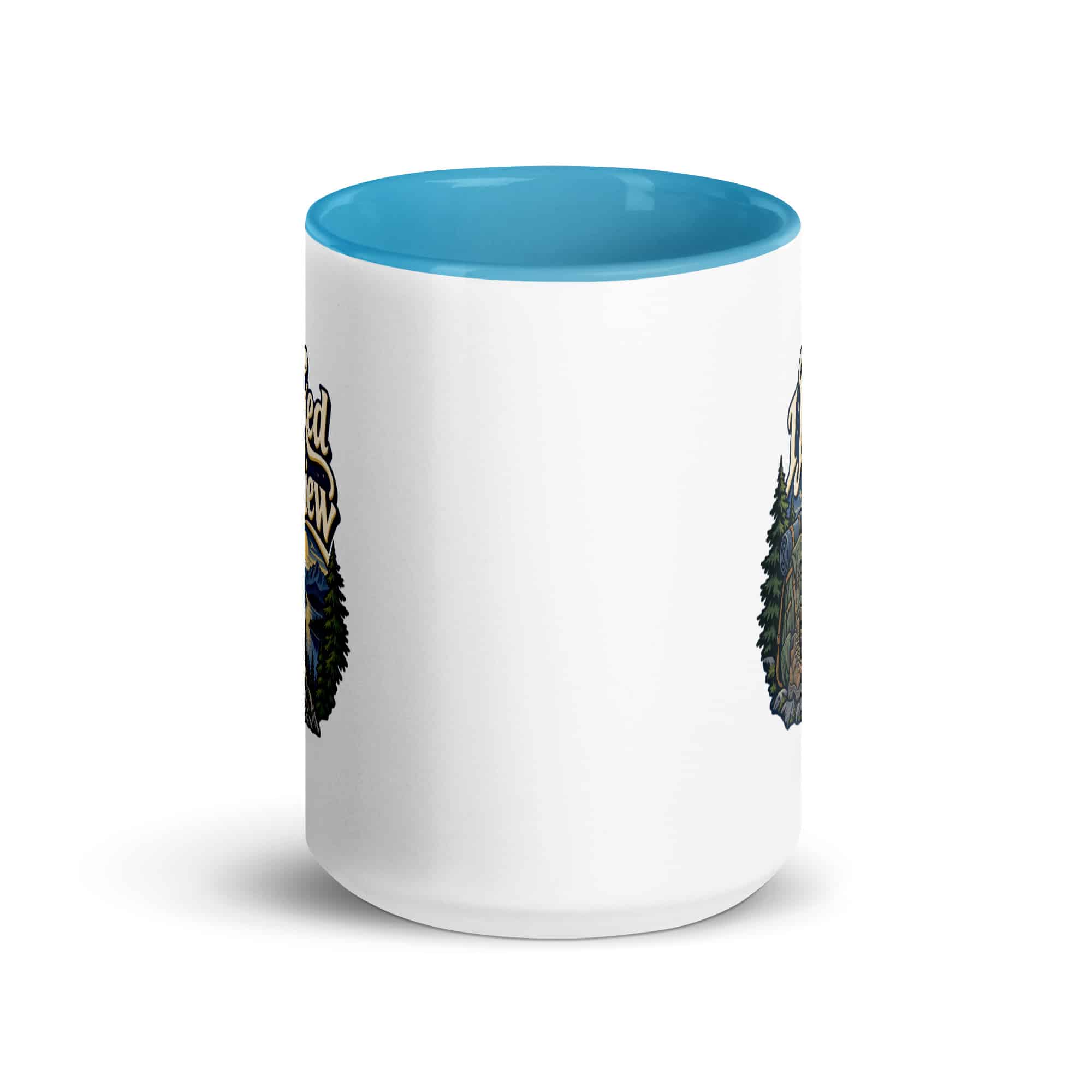 Nature and Adventure Color Inside Coffee Mug: I Packed for the View, Woodland Scenic Lettering