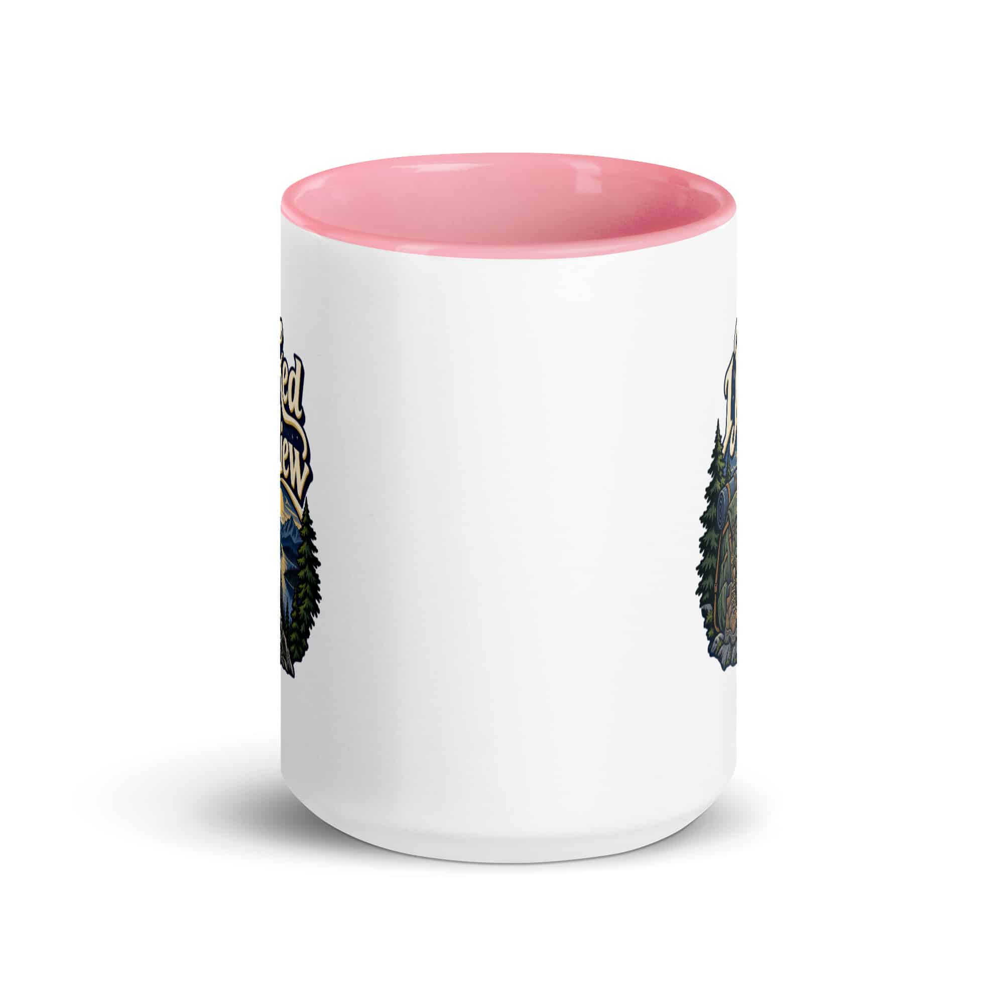 Nature and Adventure Color Inside Coffee Mug: I Packed for the View, Woodland Scenic Lettering