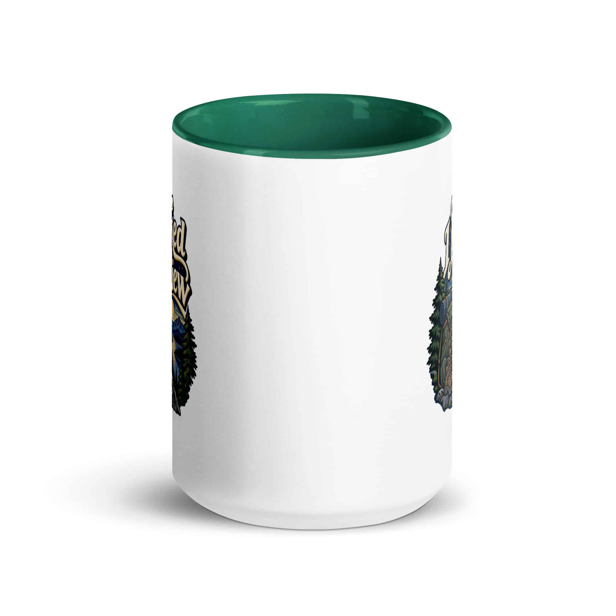 Nature and Adventure Color Inside Coffee Mug: I Packed for the View, Woodland Scenic Lettering