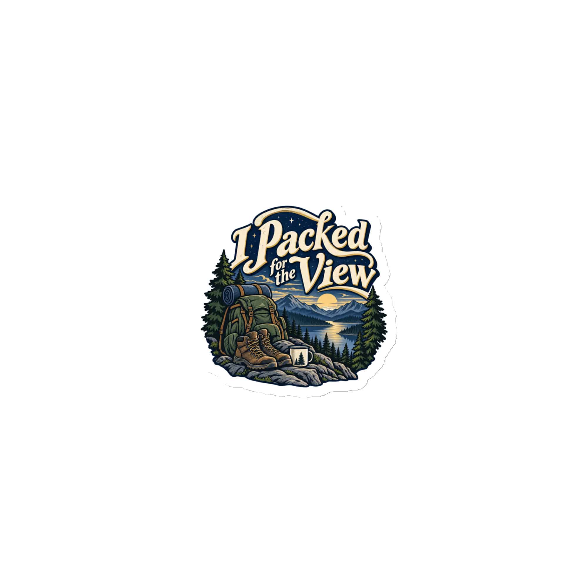 Nature and Adventure Die-Cut Magnet: I Packed for the View, Woodland Scenic Lettering