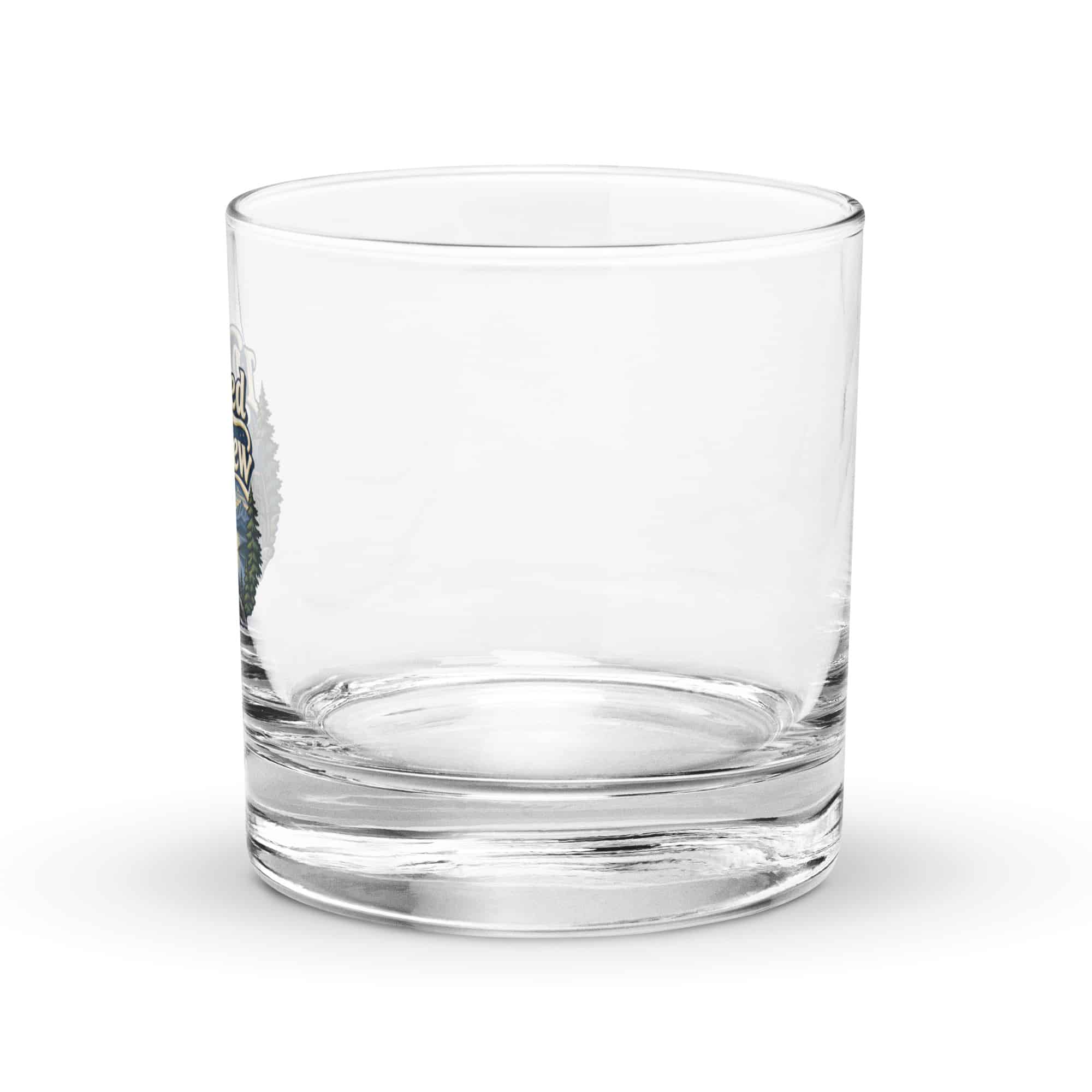 Nature and Adventure Rocks Glass: I Packed for the View, Woodland Scenic Lettering