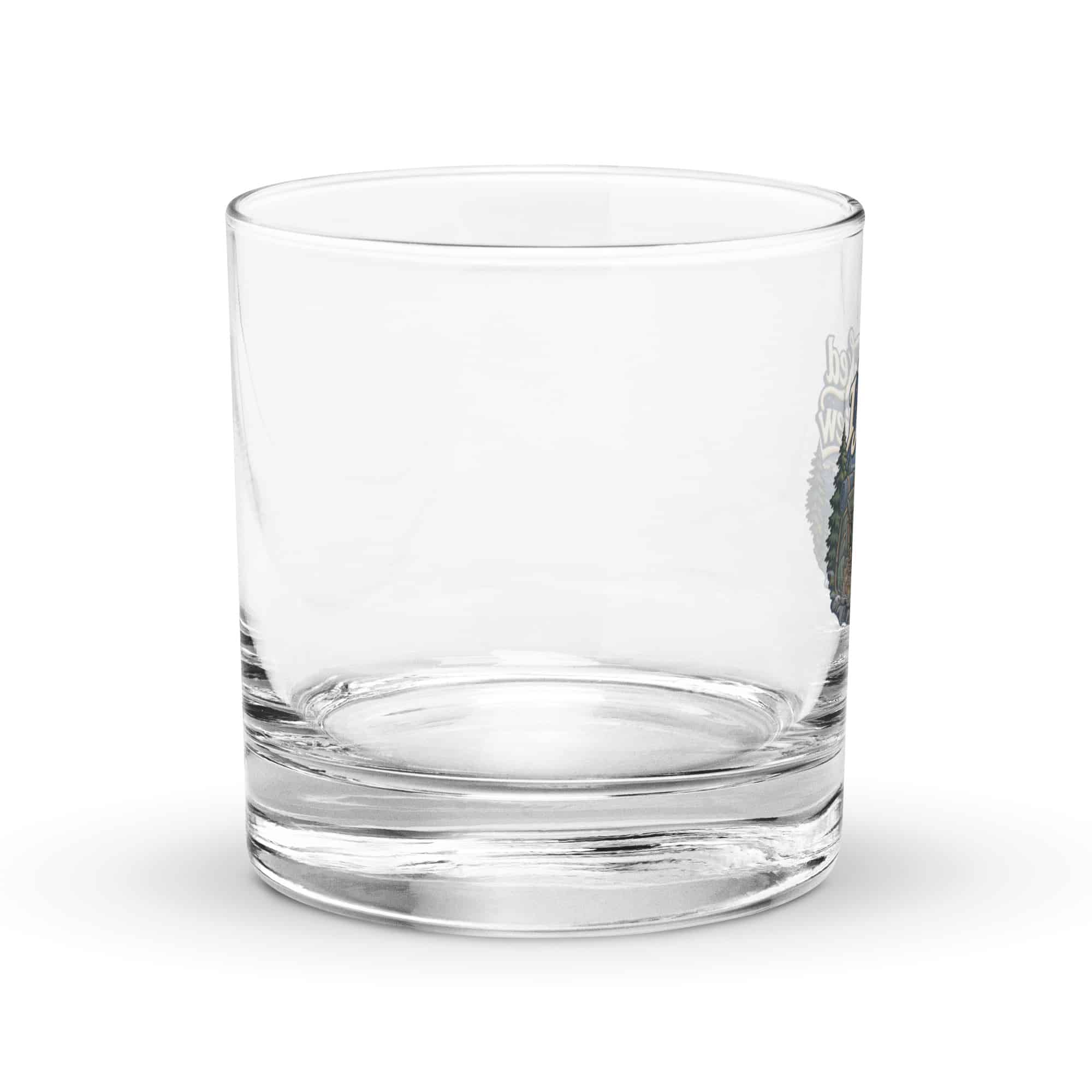 Nature and Adventure Rocks Glass: I Packed for the View, Woodland Scenic Lettering