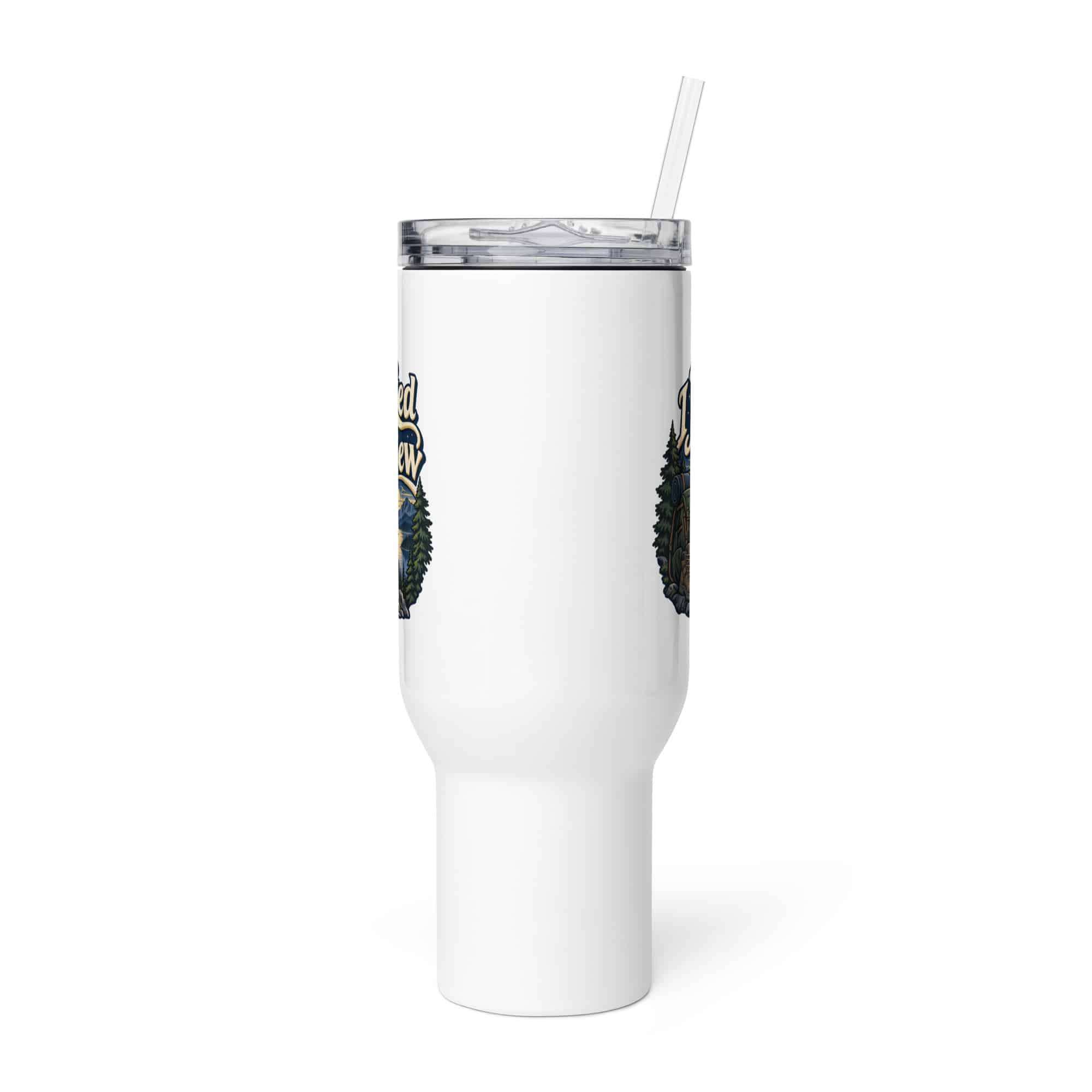 Nature and Adventure Travel Mug: I Packed for the View, Woodland Scenic Lettering
