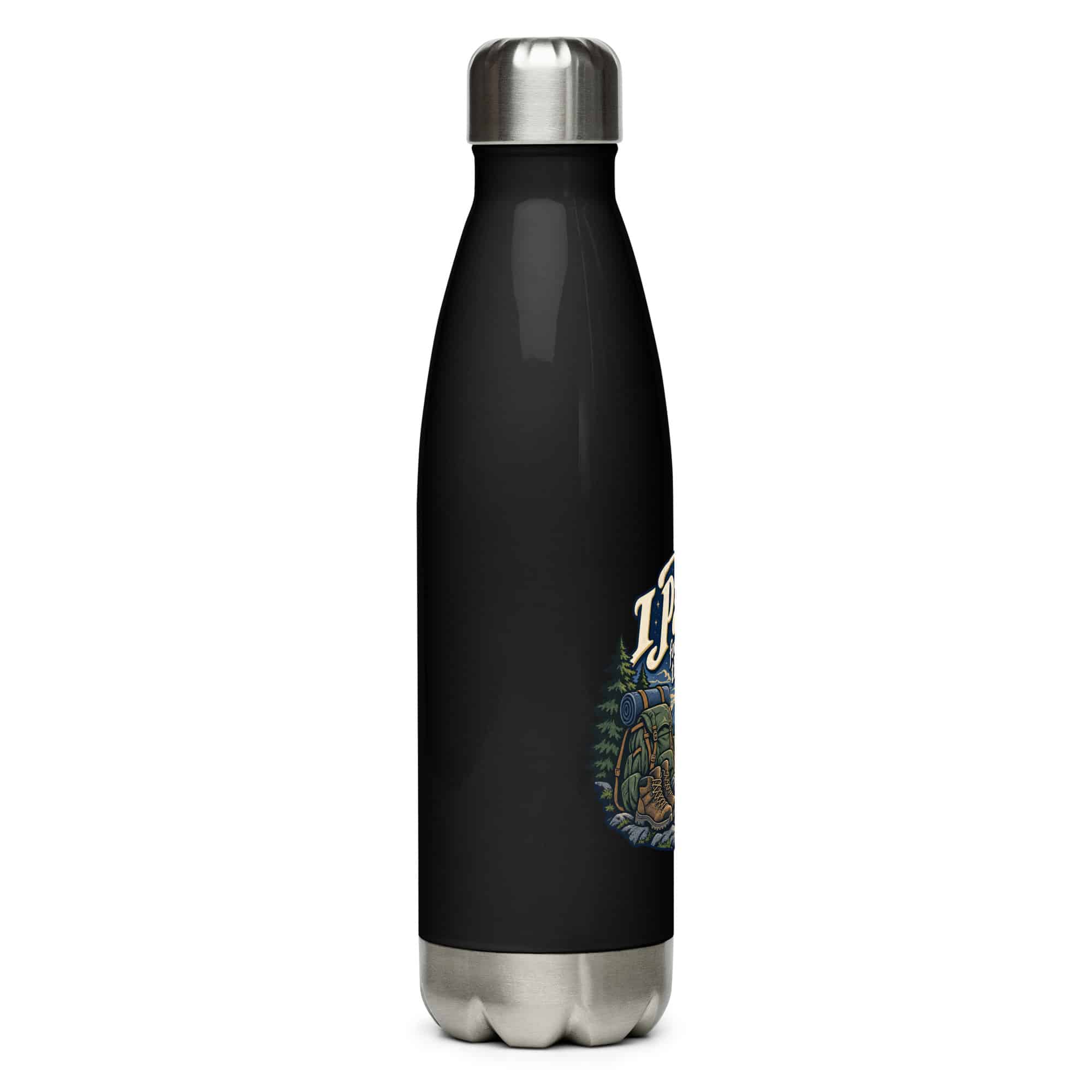 Nature and Adventure Stainless Steel Water Bottle: I Packed for the View, Woodland Scenic Lettering
