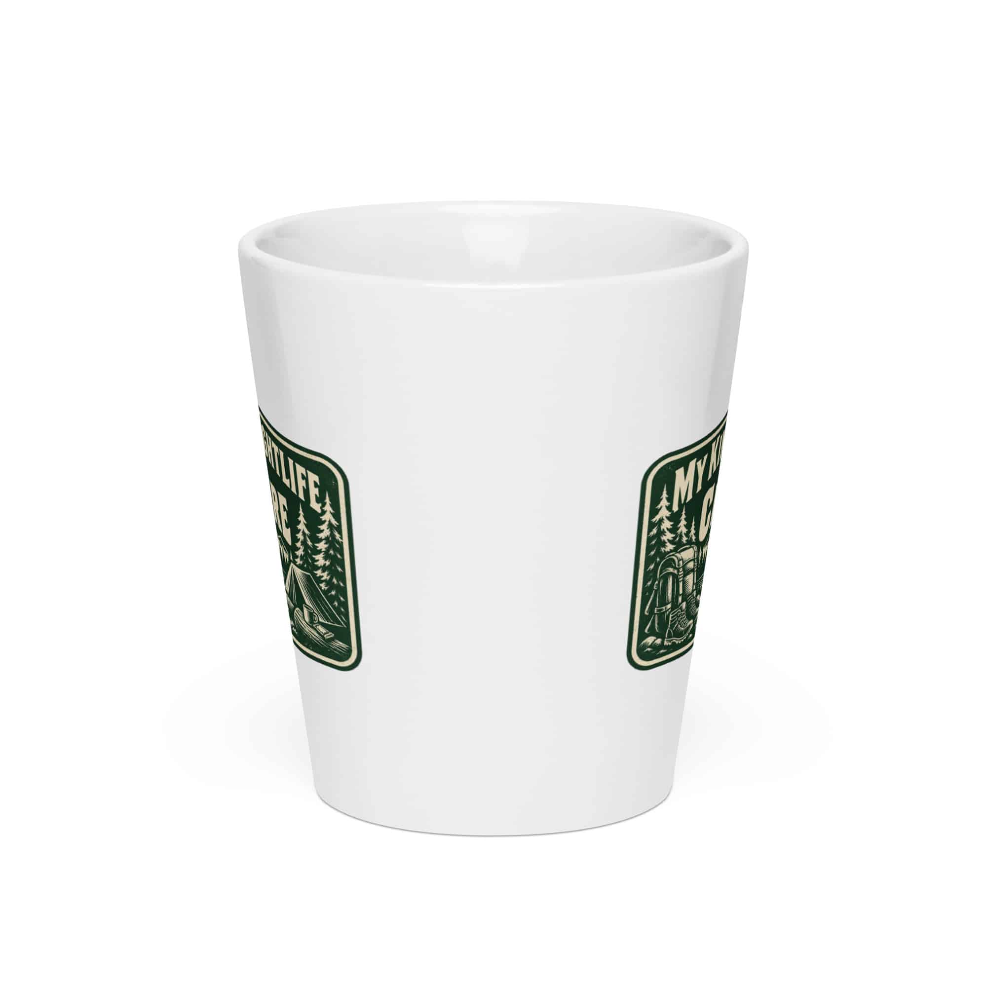 Nature and Adventure Latte Mug: My Kind of Nightlife Has a Campfire, Forest Ink Stamp