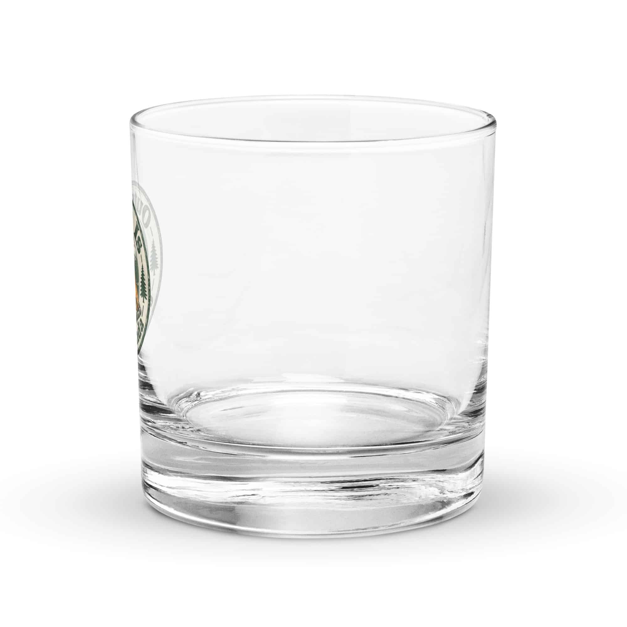 Nature and Adventure Rocks Glass: Outside Is on the Agenda, Vintage Round Badge