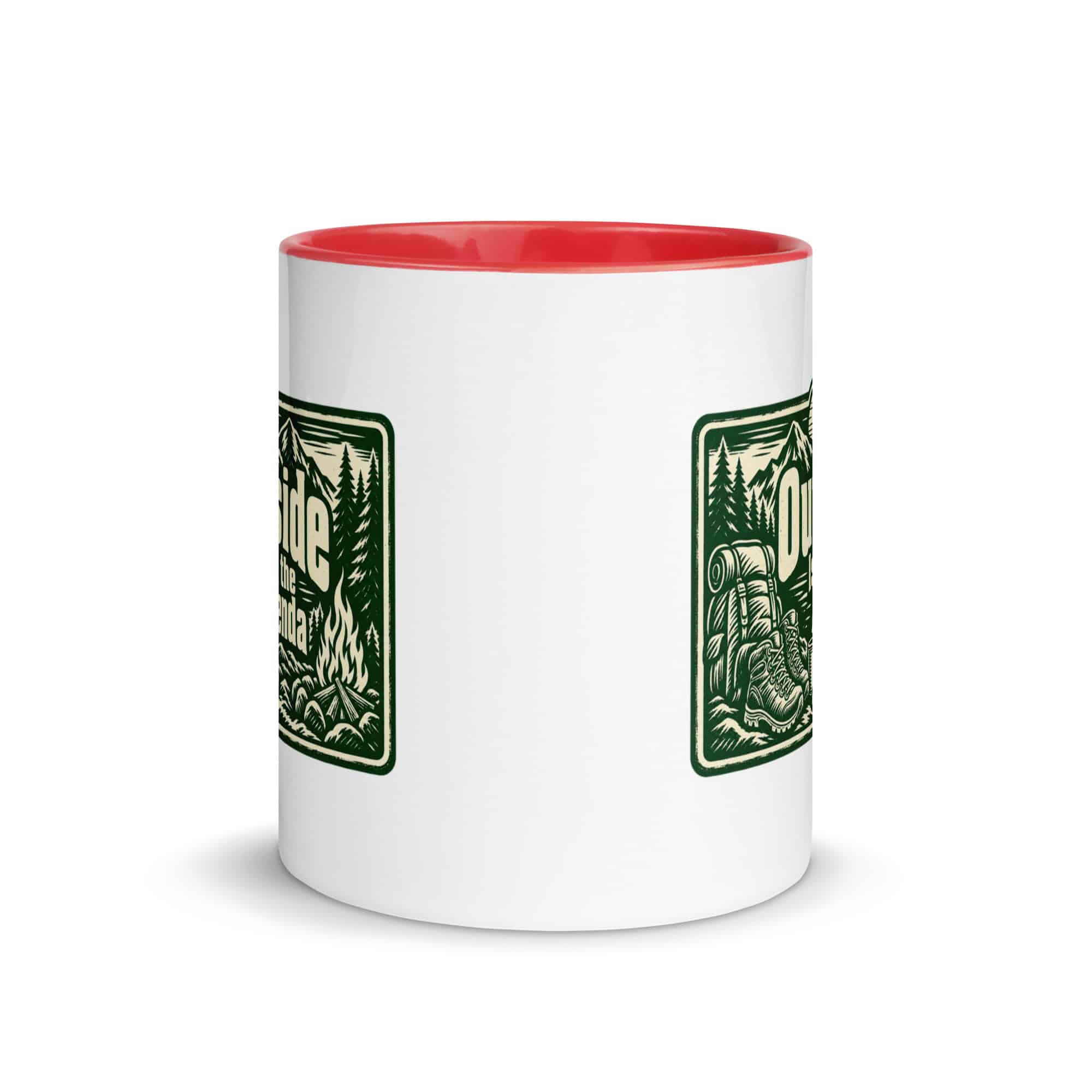 Nature and Adventure Color Inside Coffee Mug: Outside Is on the Agenda, Forest Ink Stamp