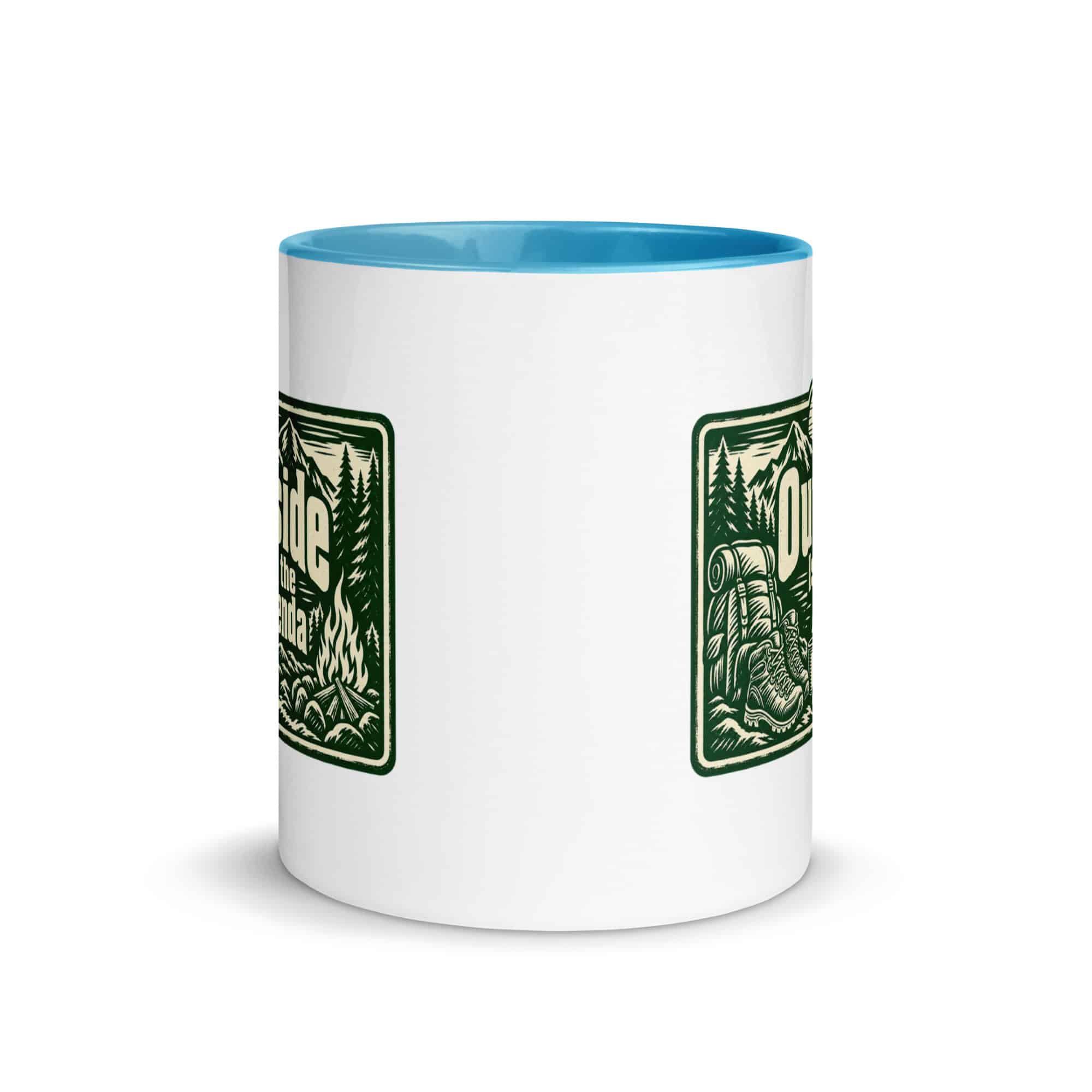 Nature and Adventure Color Inside Coffee Mug: Outside Is on the Agenda, Forest Ink Stamp