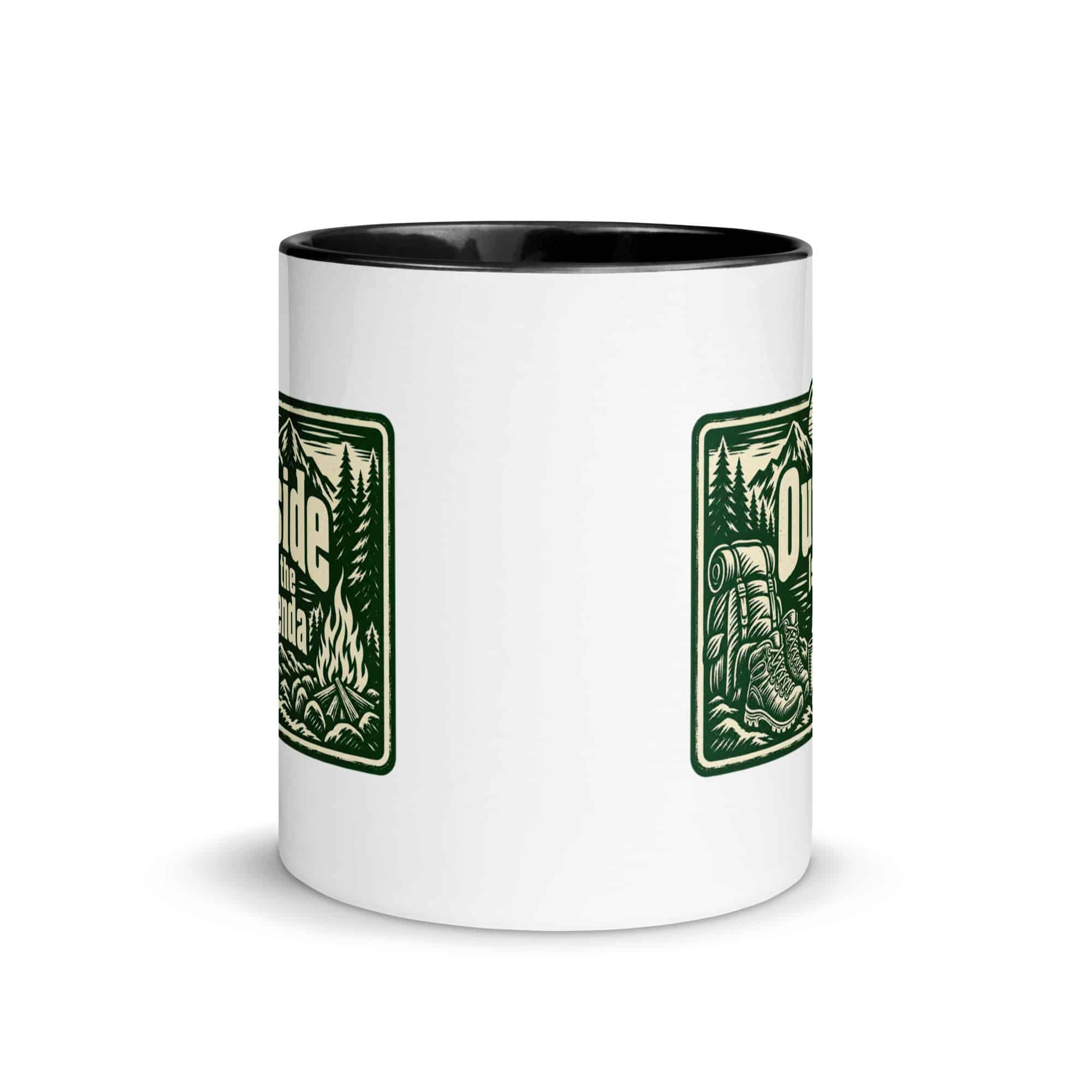 Nature and Adventure Color Inside Coffee Mug: Outside Is on the Agenda, Forest Ink Stamp