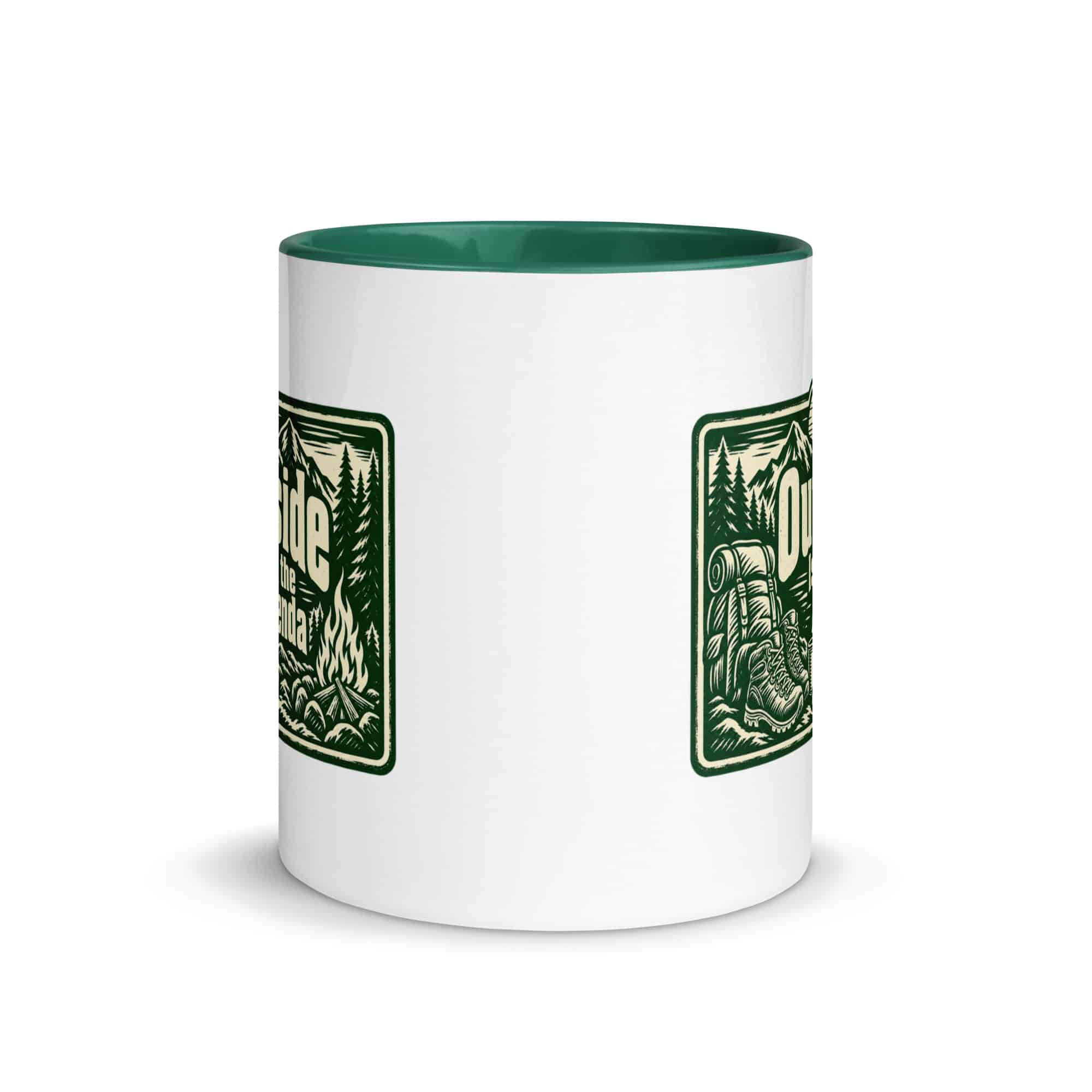 Nature and Adventure Color Inside Coffee Mug: Outside Is on the Agenda, Forest Ink Stamp