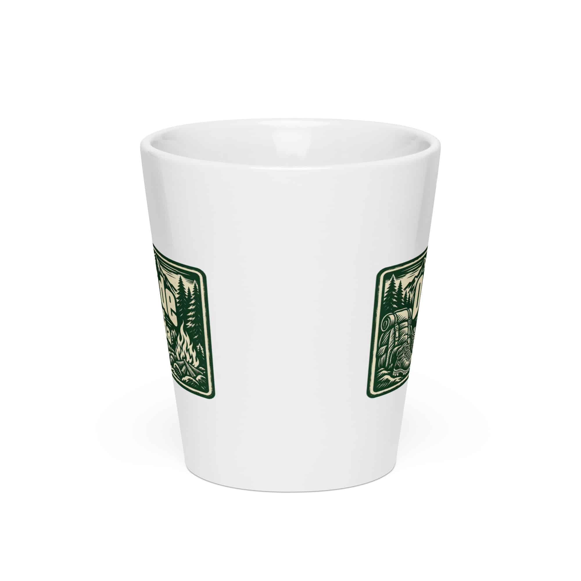 Nature and Adventure Latte Mug: Outside Is on the Agenda, Forest Ink Stamp
