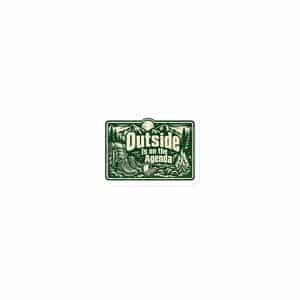 Nature and Adventure Die-Cut Magnet: Outside Is on the Agenda, Forest Ink Stamp - 3″×3″ - Main