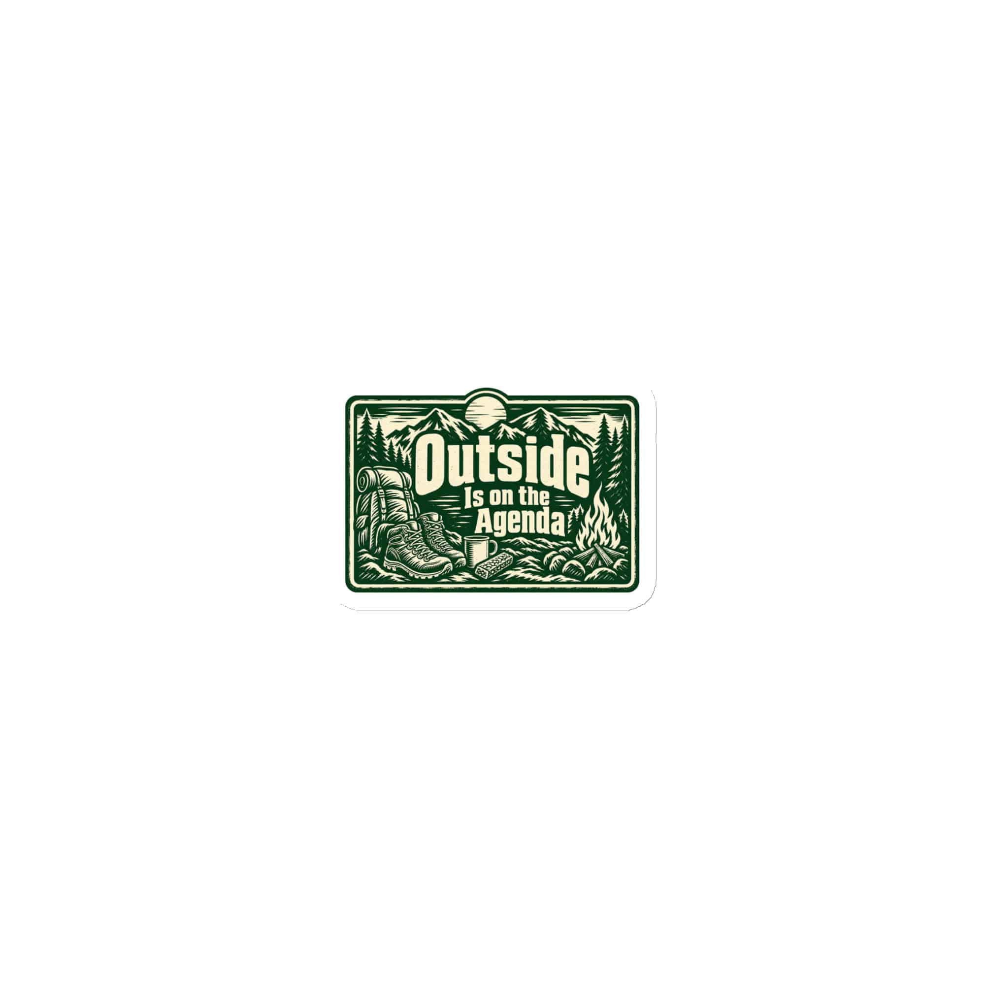 Nature and Adventure Die-Cut Magnet: Outside Is on the Agenda, Forest Ink Stamp