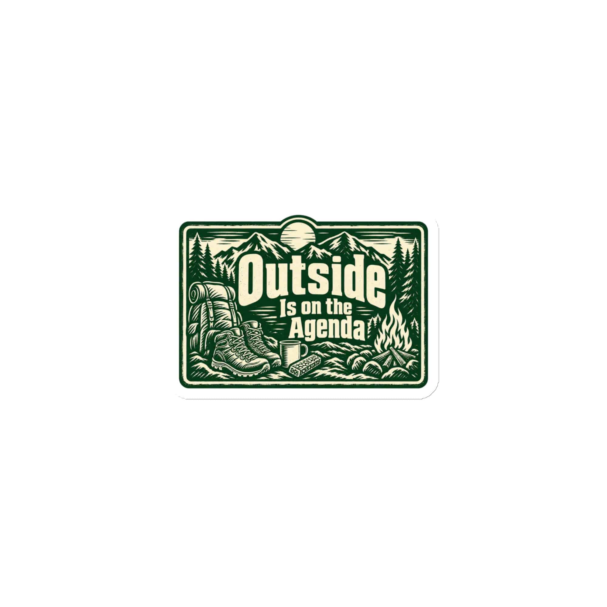 Nature and Adventure Die-Cut Magnet: Outside Is on the Agenda, Forest Ink Stamp