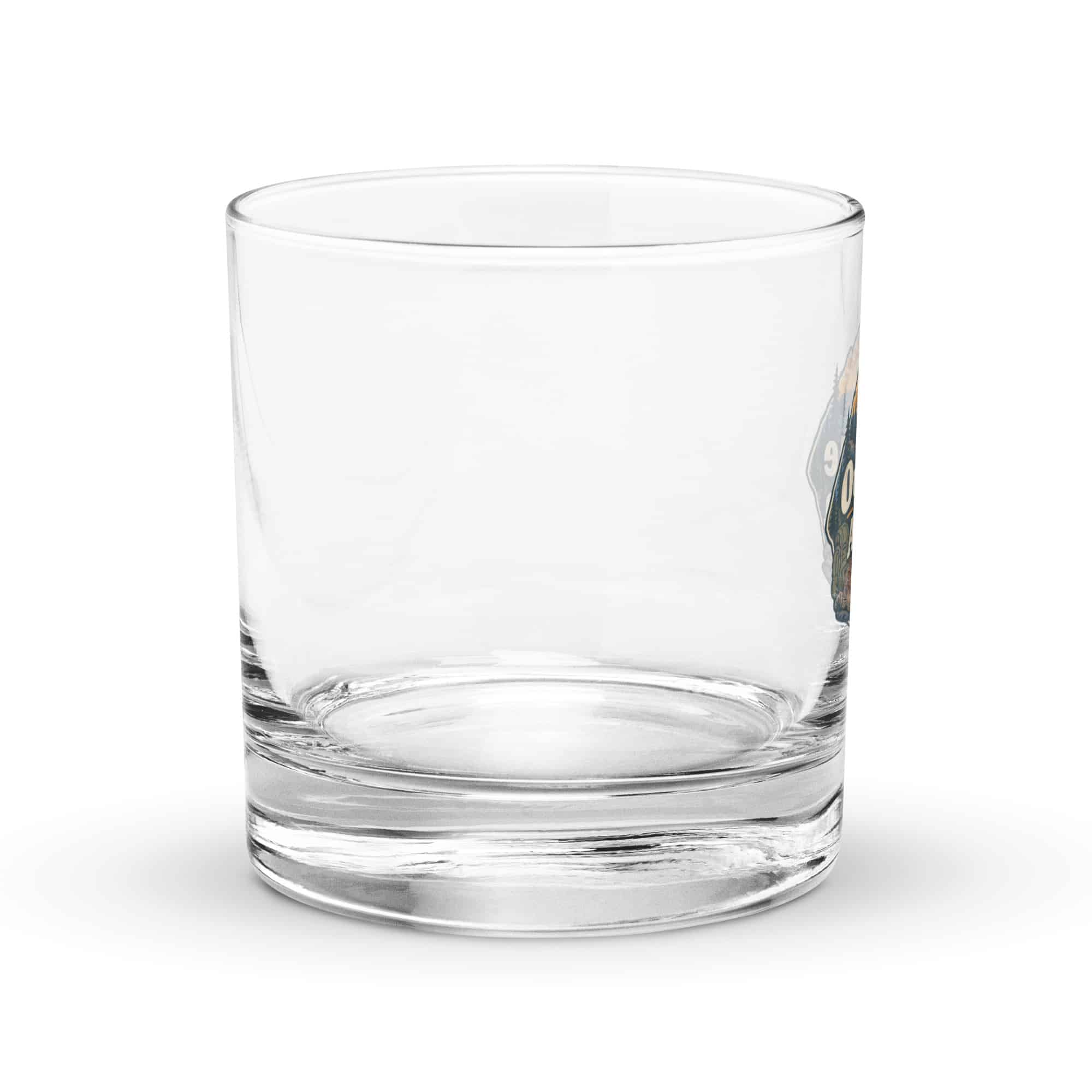 Nature and Adventure Rocks Glass: Outside Is on the Agenda, Scenic Shield Badge