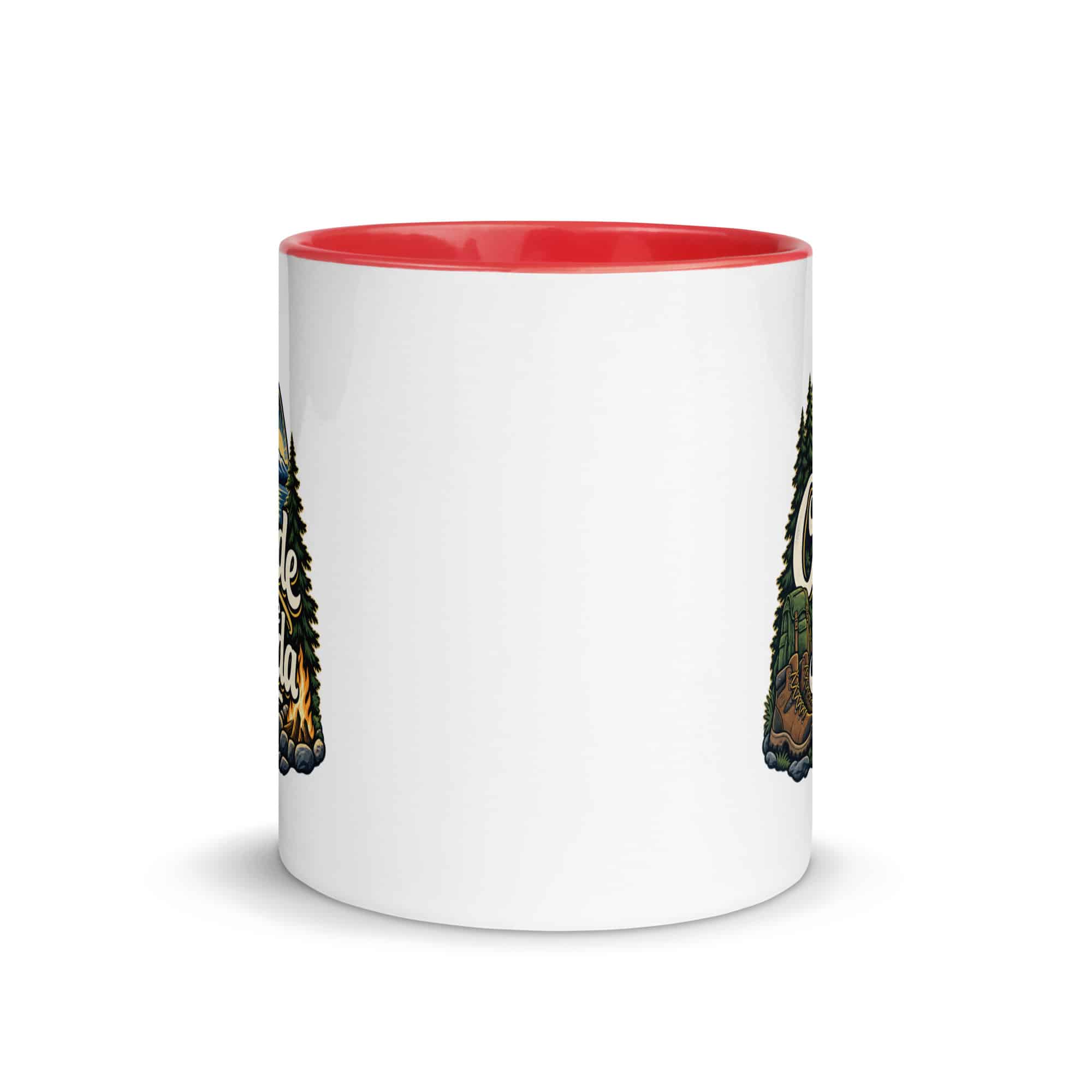 Nature and Adventure Color Inside Coffee Mug: Outside Is on the Agenda, Woodland Scenic Lettering