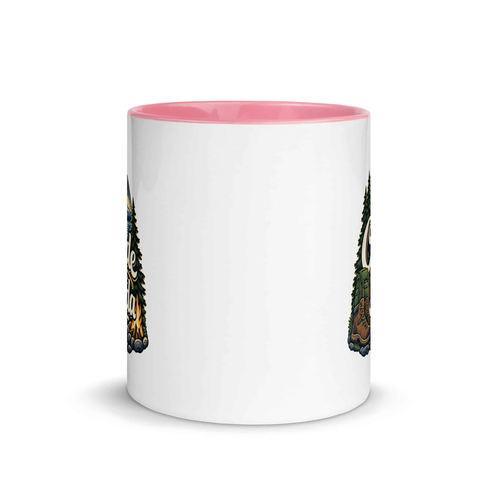 Nature and Adventure Color Inside Coffee Mug: Outside Is on the Agenda, Woodland Scenic Lettering