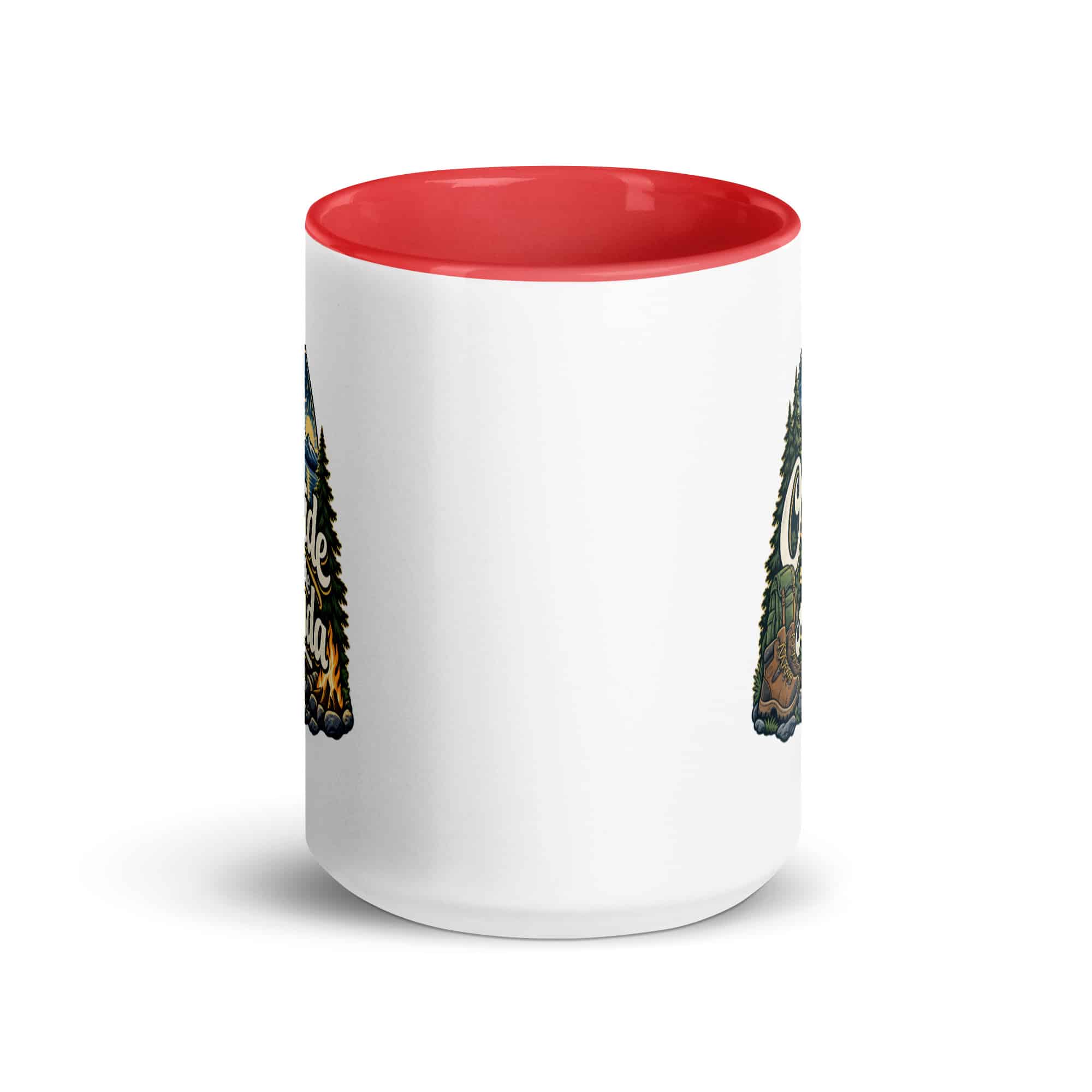 Nature and Adventure Color Inside Coffee Mug: Outside Is on the Agenda, Woodland Scenic Lettering