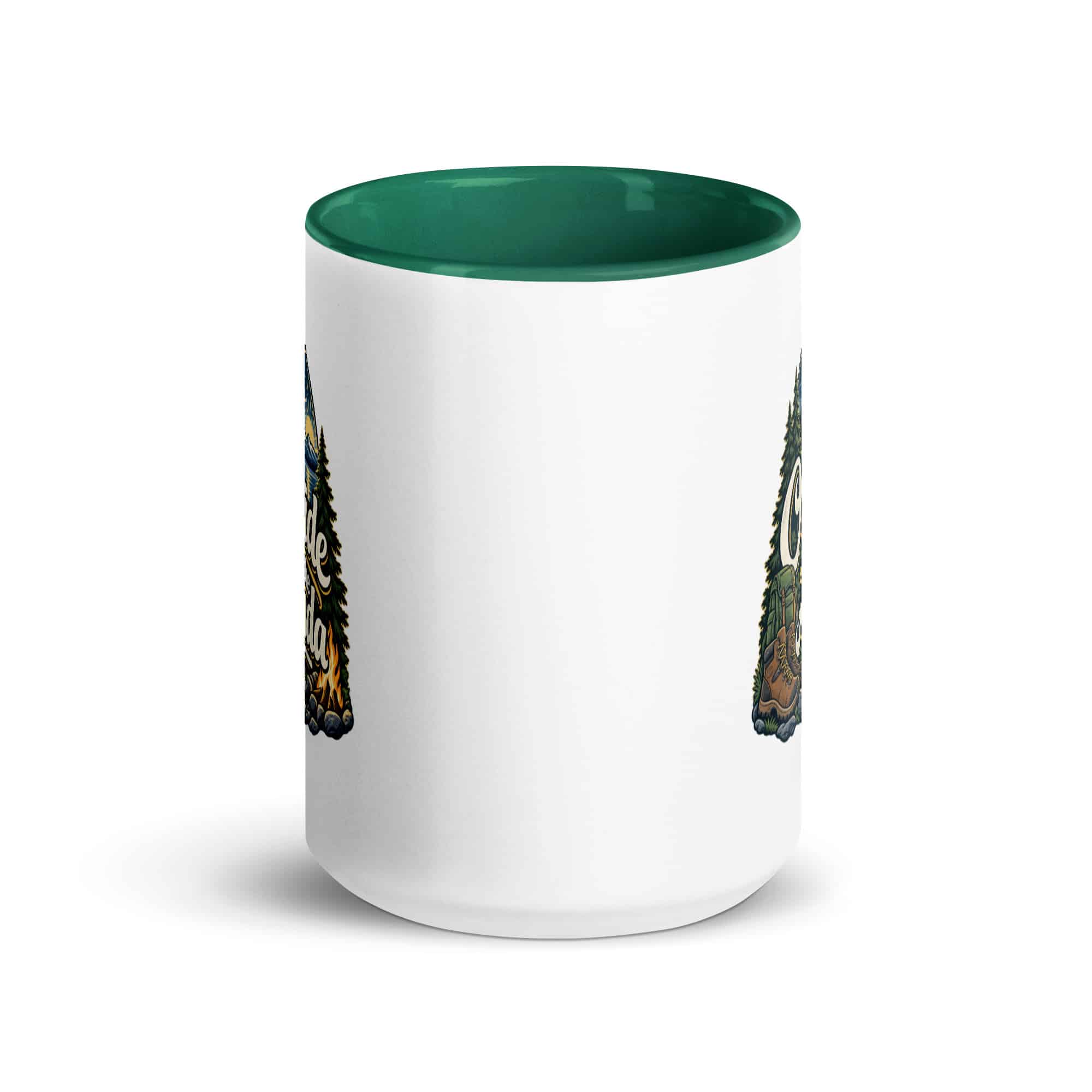 Nature and Adventure Color Inside Coffee Mug: Outside Is on the Agenda, Woodland Scenic Lettering
