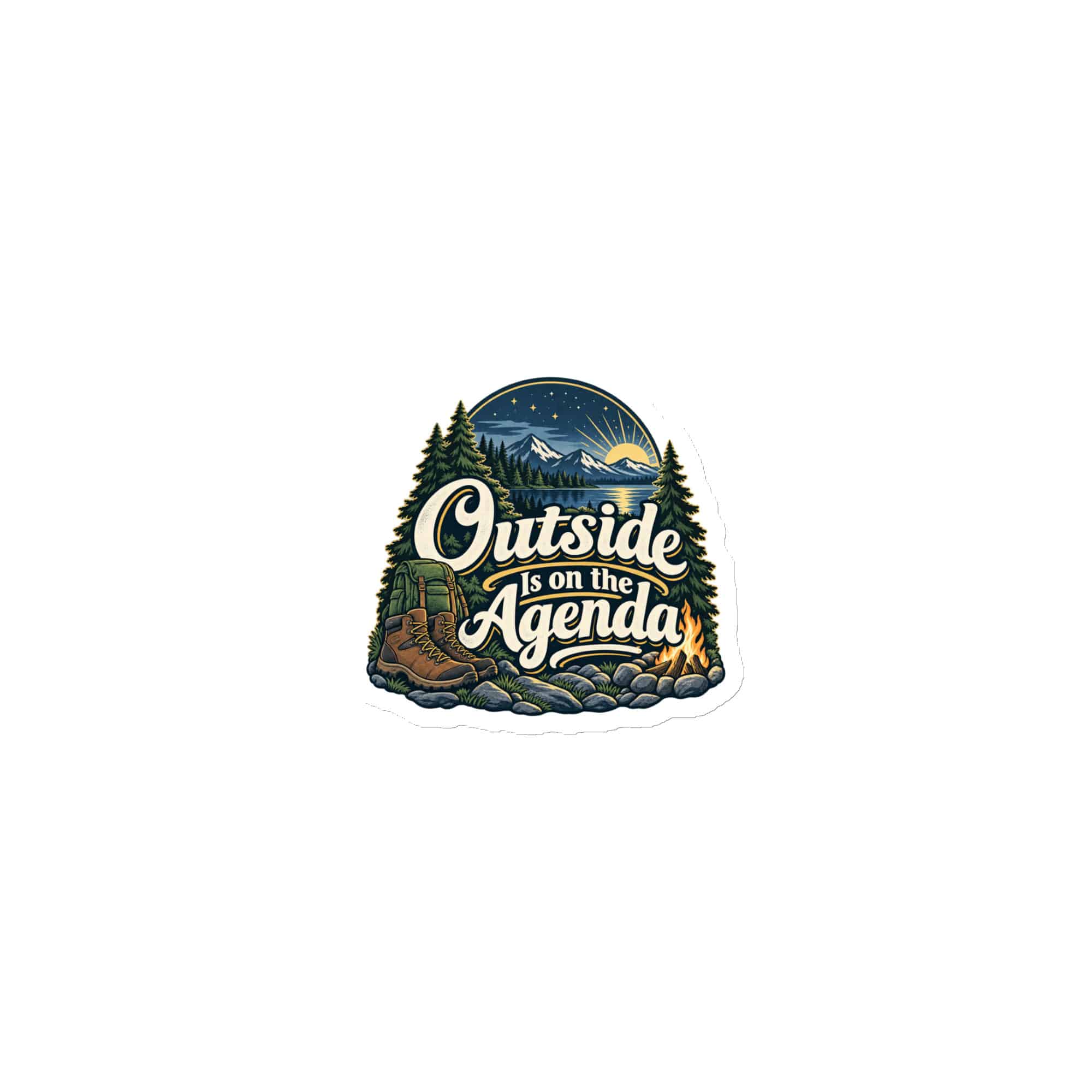 Nature and Adventure Die-Cut Magnet: Outside Is on the Agenda, Woodland Scenic Lettering