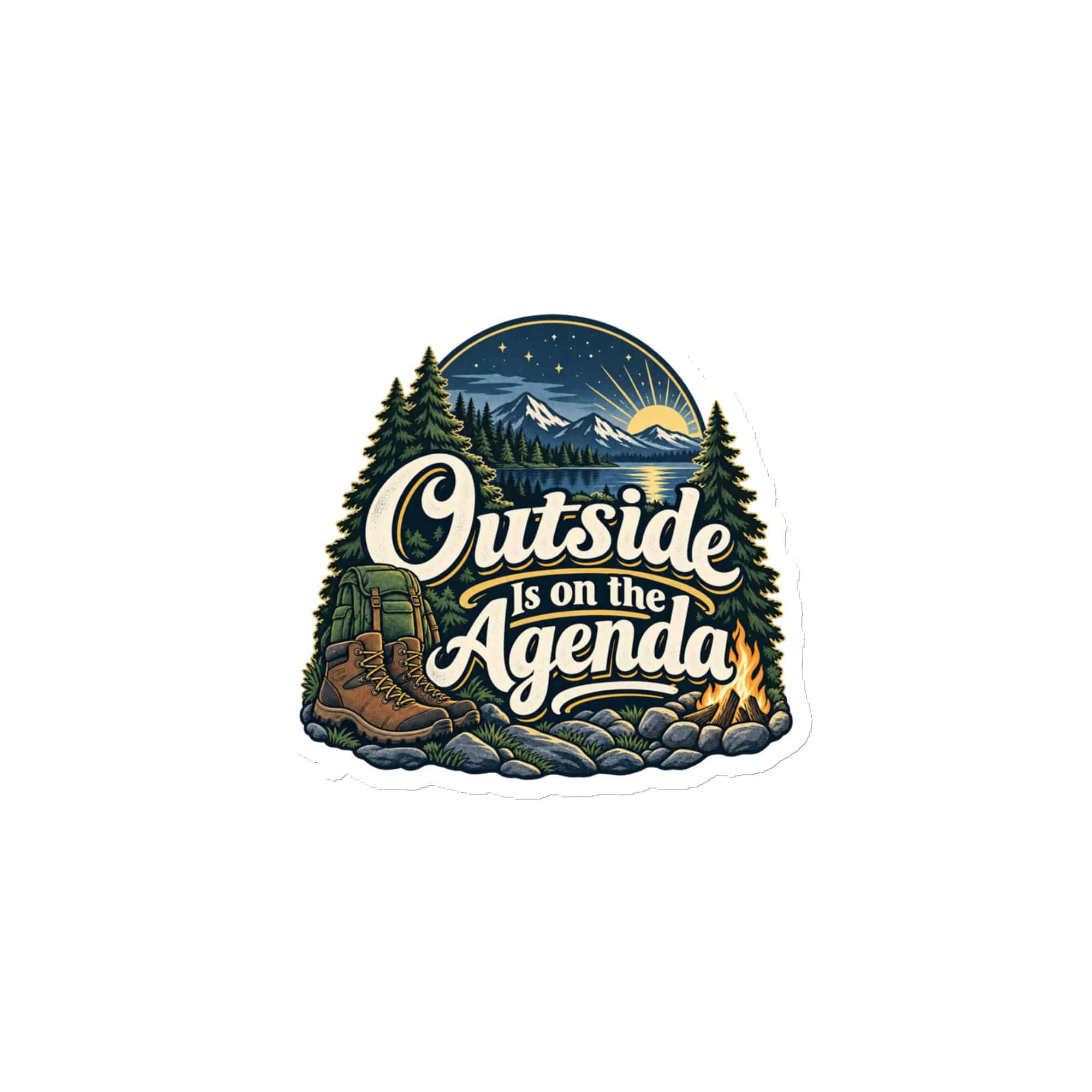 Nature and Adventure Die-Cut Magnet: Outside Is on the Agenda, Woodland Scenic Lettering