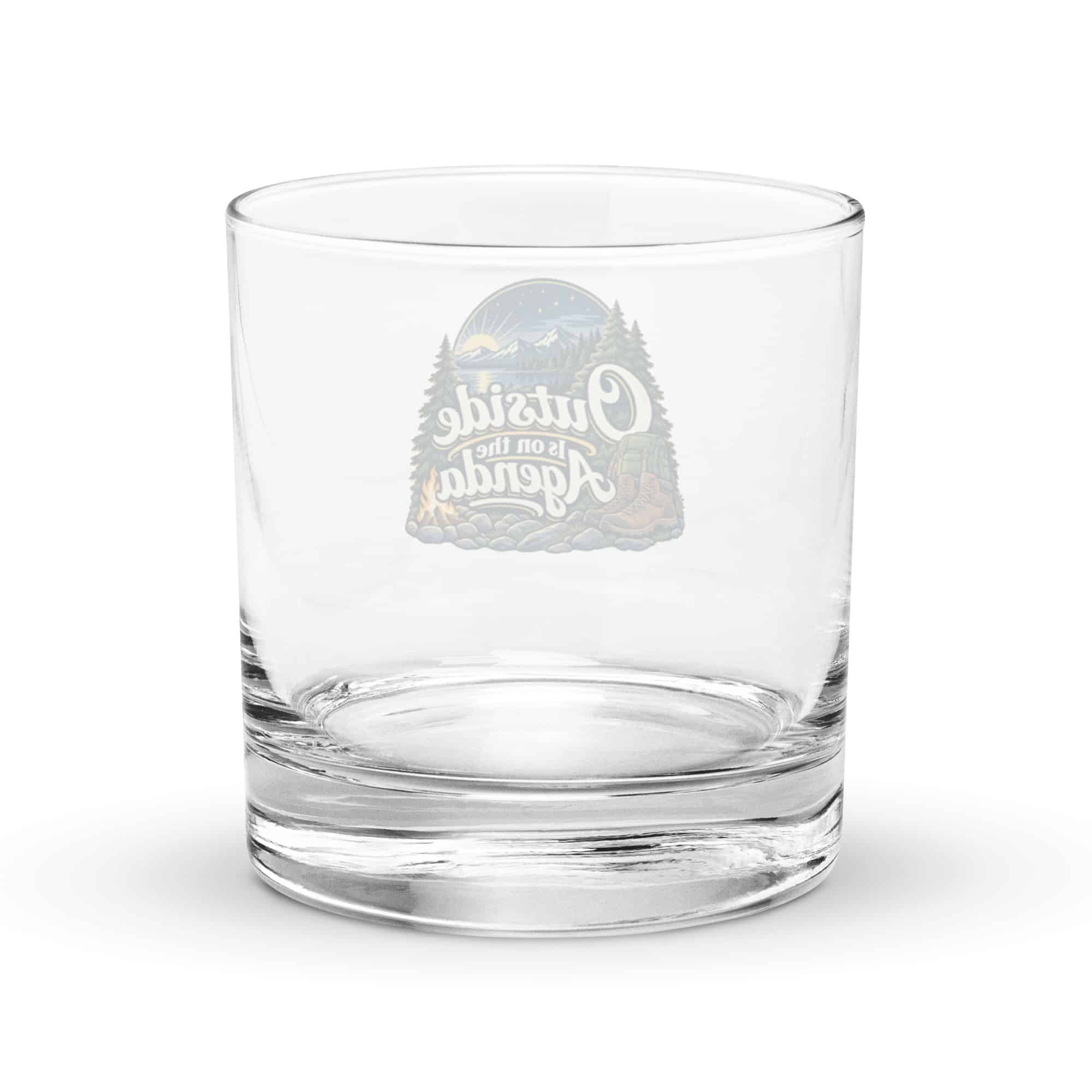 Nature and Adventure Rocks Glass: Outside Is on the Agenda, Woodland Scenic Lettering