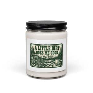 Nature and Adventure Soy Wax Candle: A Little Dirt Does Me Good, Forest Ink Stamp - 9oz - Main
