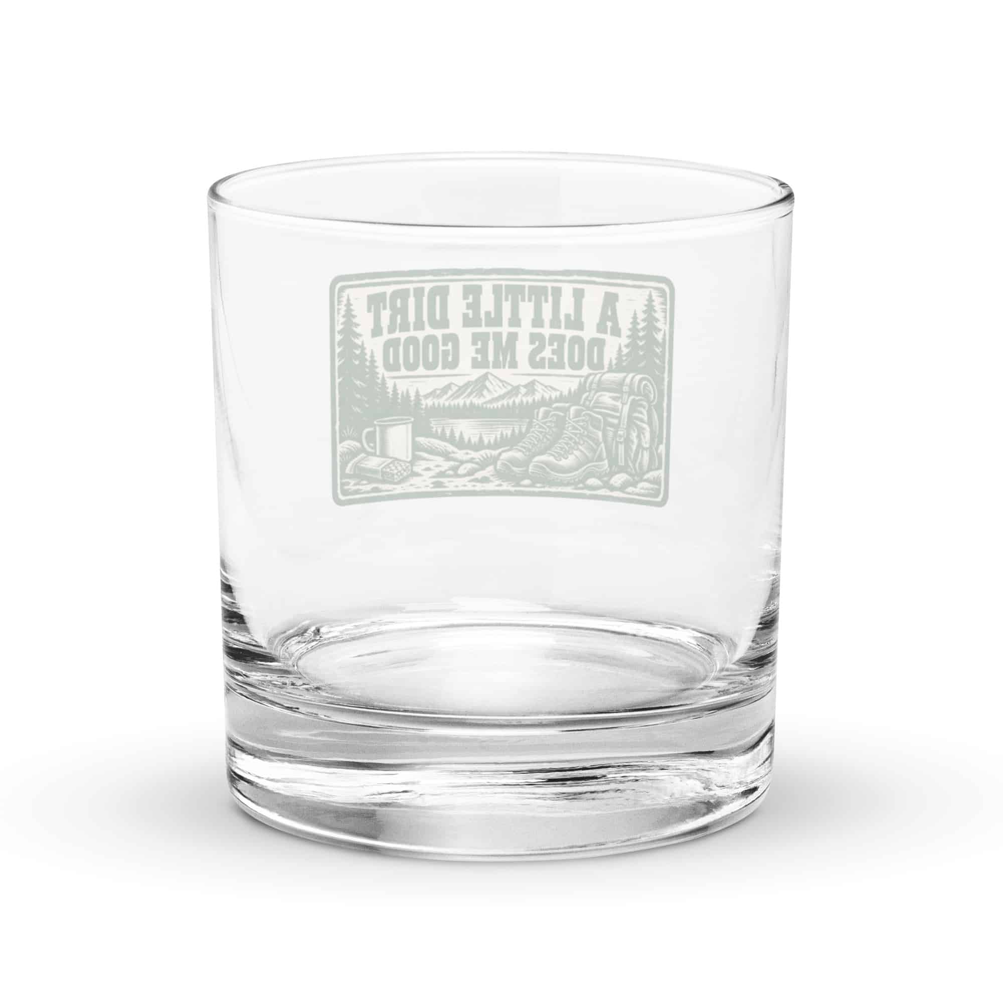 Nature and Adventure Rocks Glass: A Little Dirt Does Me Good, Forest Ink Stamp