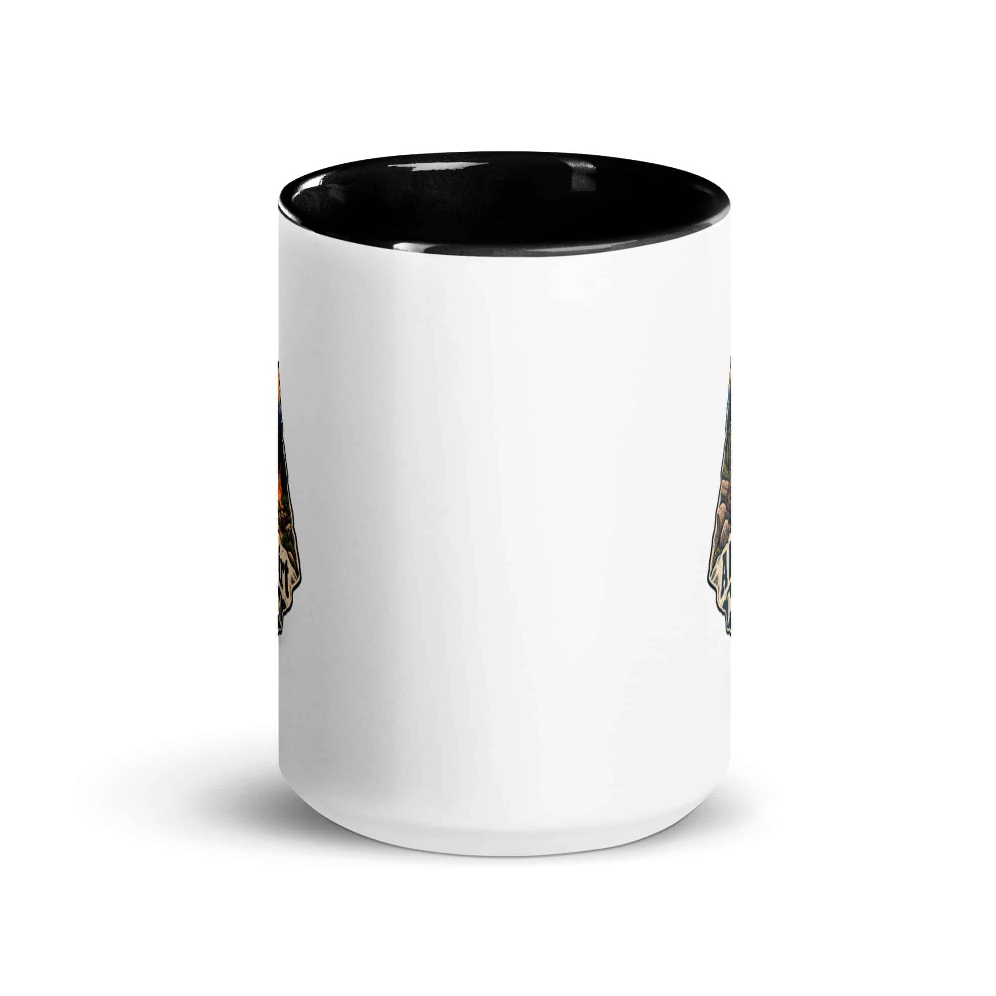 Nature and Adventure Color Inside Coffee Mug: A Little Dirt Does Me Good, Scenic Shield Badge