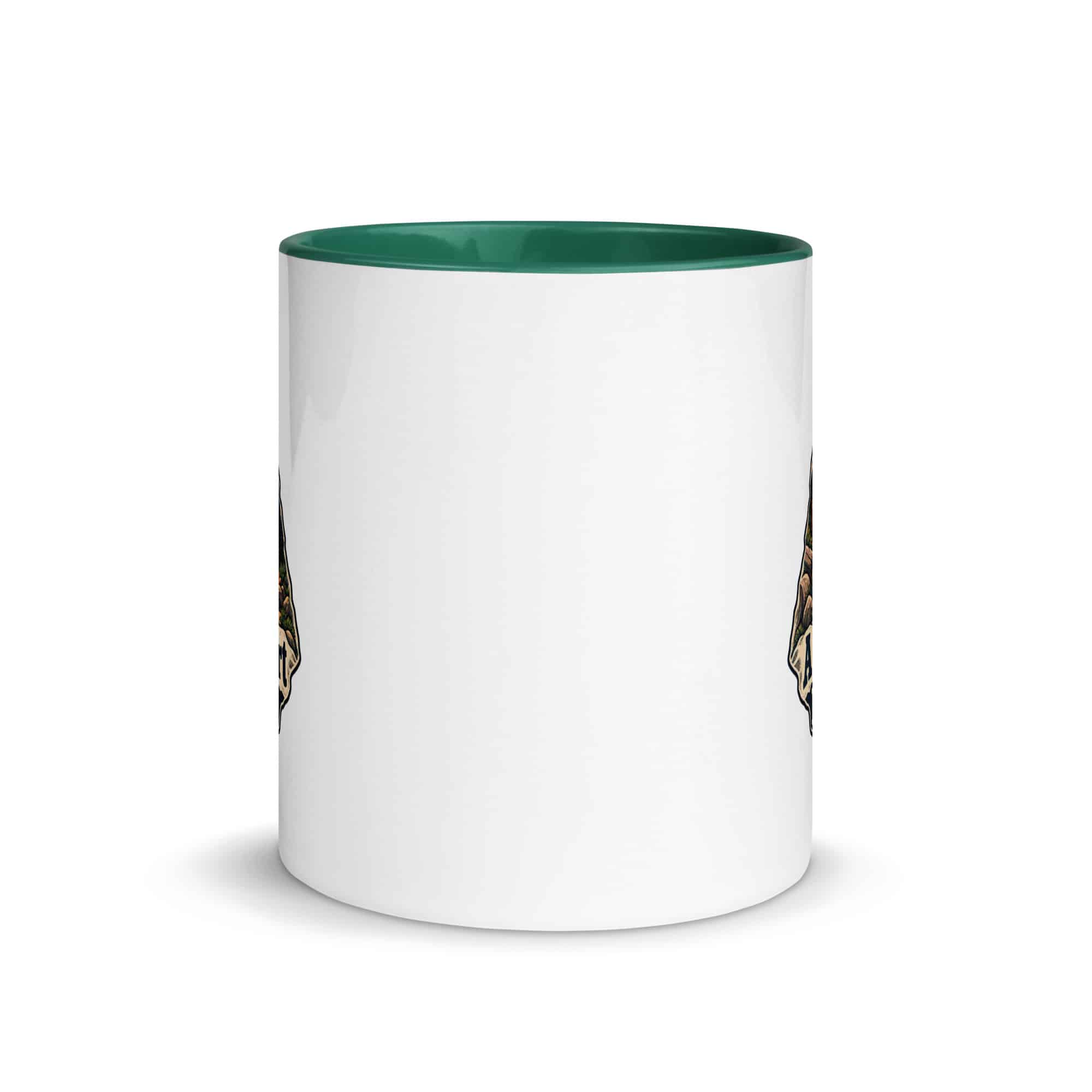 Nature and Adventure Color Inside Coffee Mug: A Little Dirt Does Me Good, Scenic Shield Badge