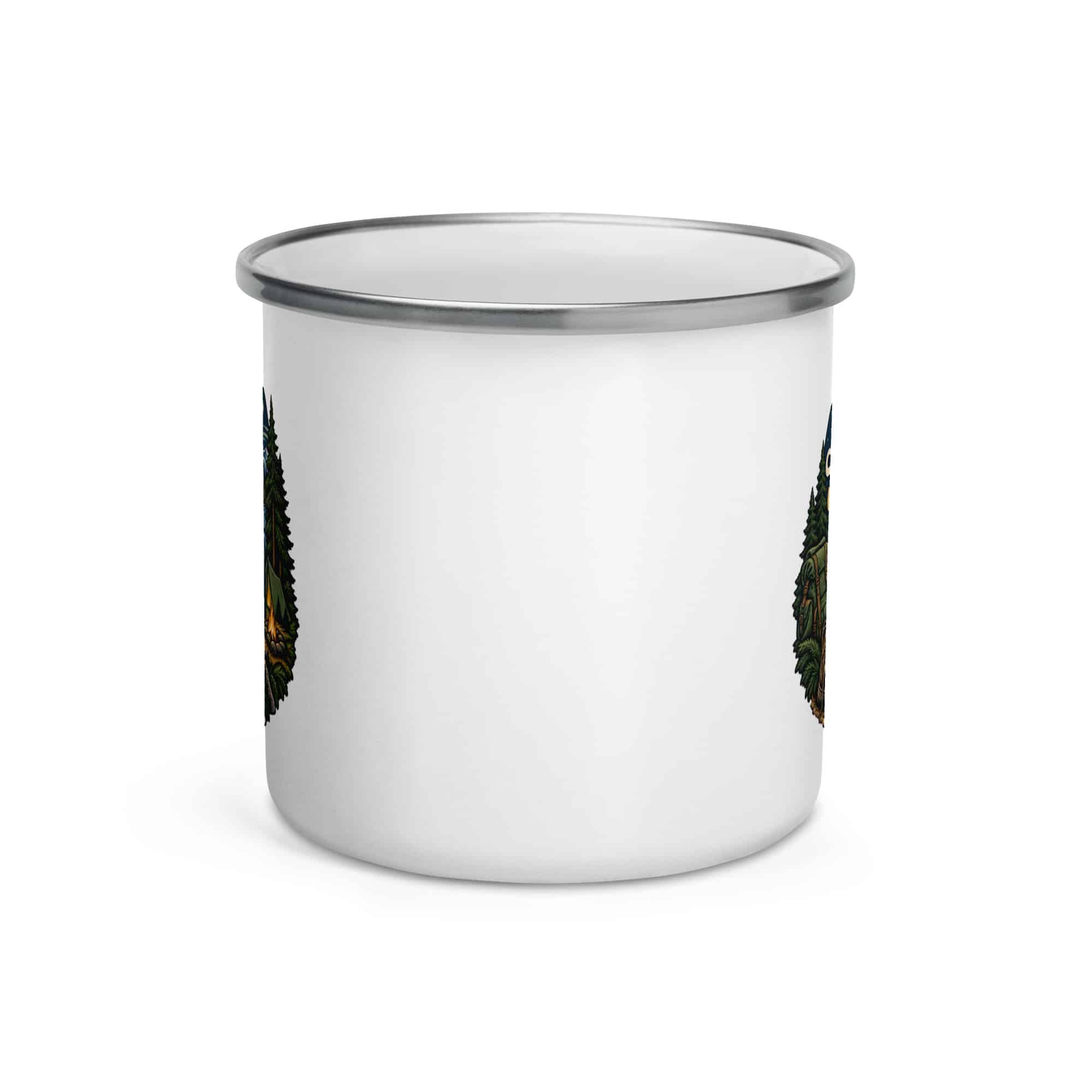 Nature and Adventure Enamel Camp Mug: A Little Dirt Does Me Good, Woodland Scenic Lettering