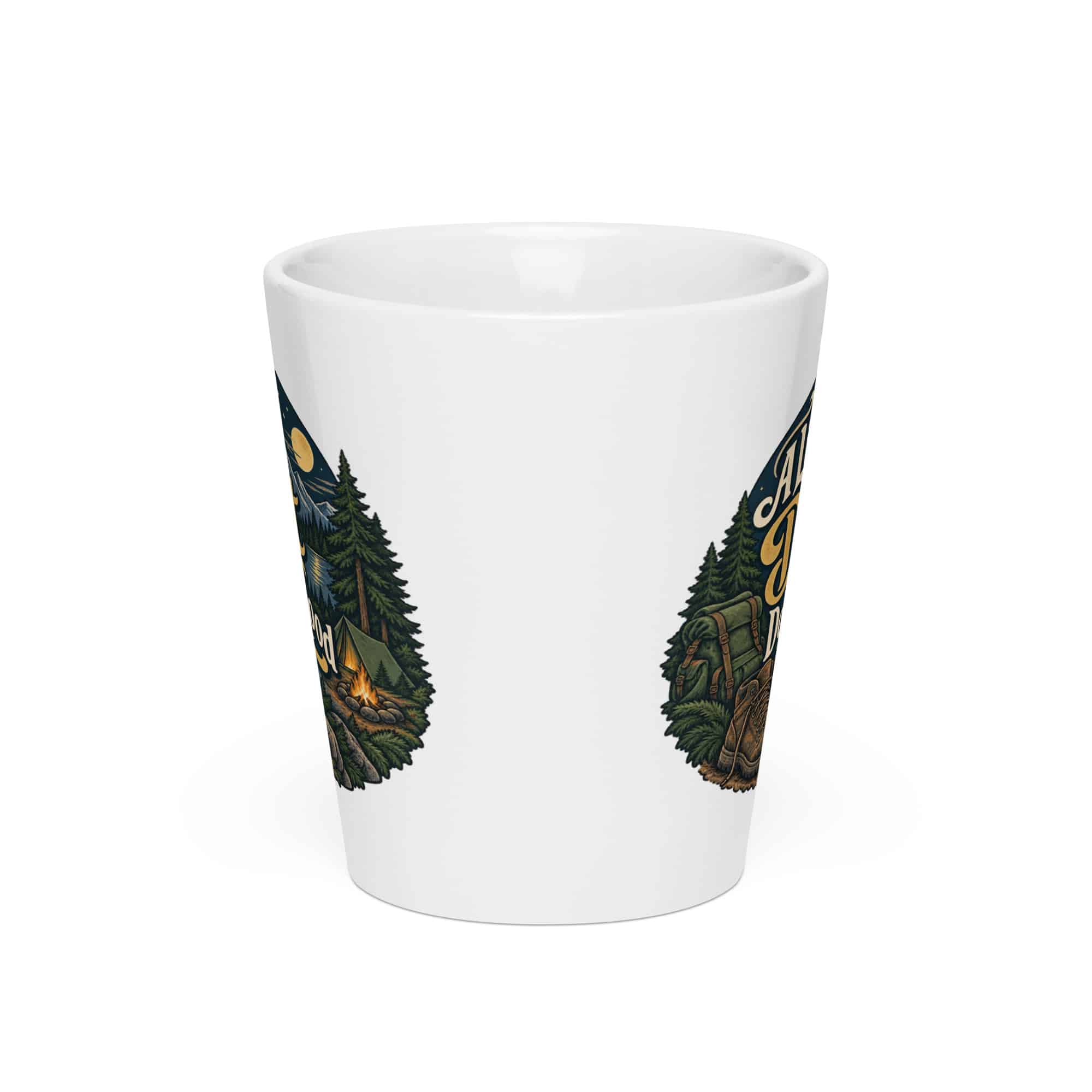 Nature and Adventure Latte Mug: A Little Dirt Does Me Good, Woodland Scenic Lettering