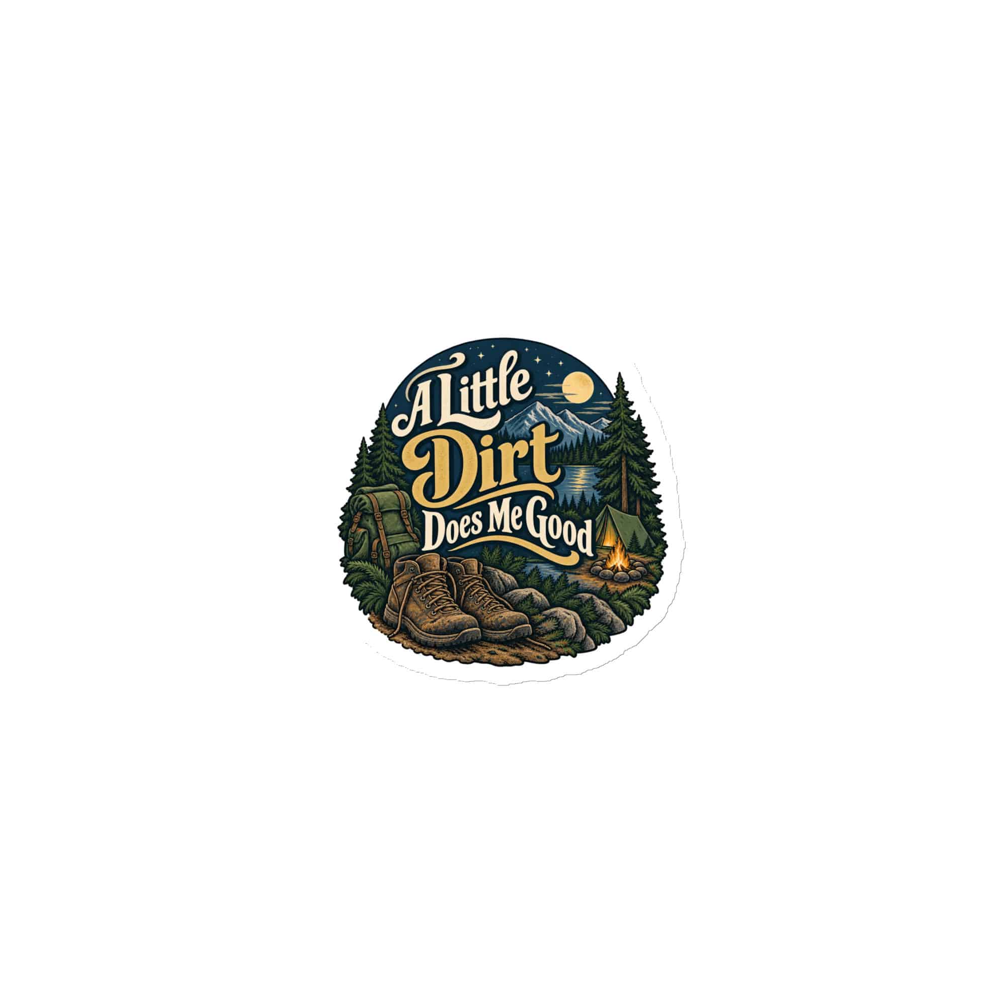 Nature and Adventure Die-Cut Magnet: A Little Dirt Does Me Good, Woodland Scenic Lettering