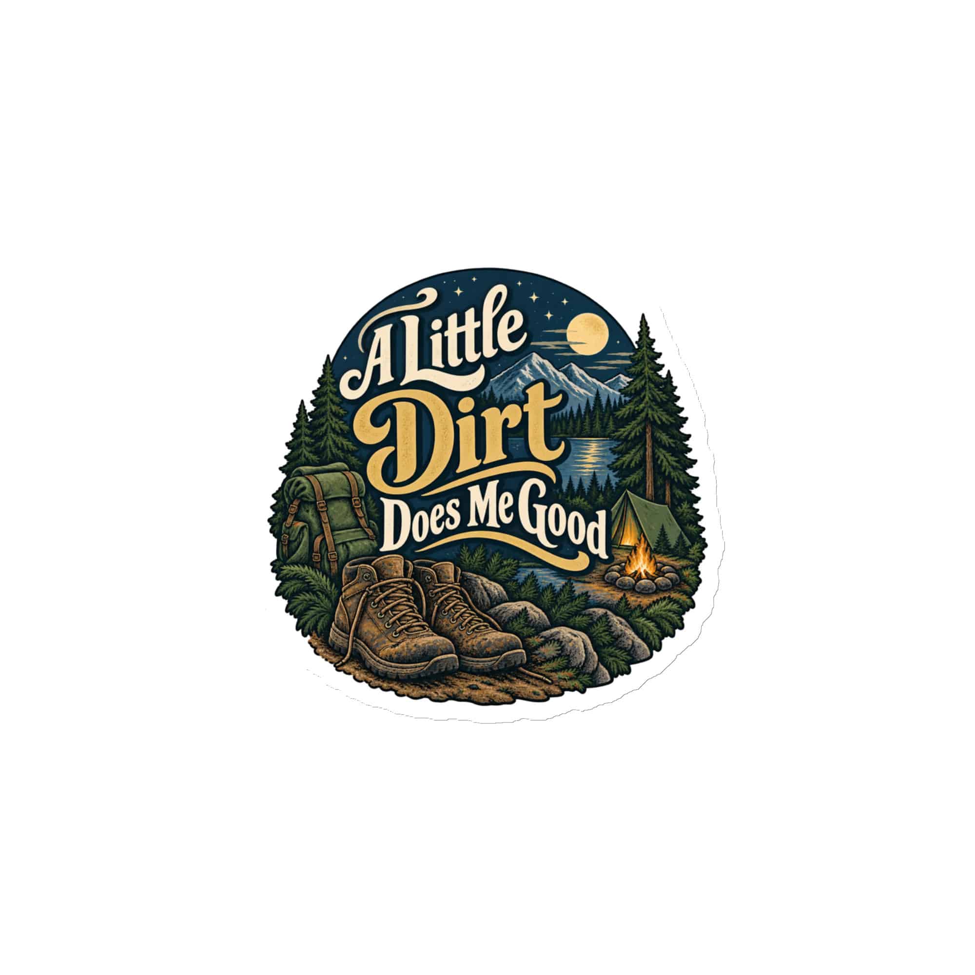 Nature and Adventure Die-Cut Magnet: A Little Dirt Does Me Good, Woodland Scenic Lettering