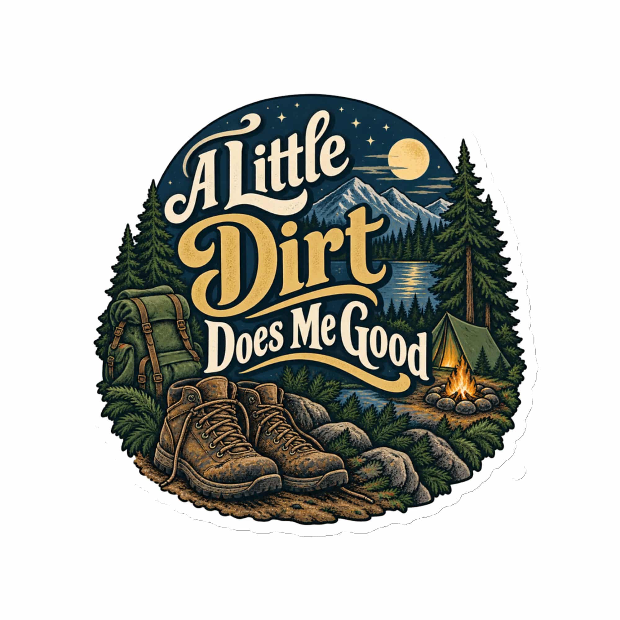 Nature and Adventure Die-Cut Magnet: A Little Dirt Does Me Good, Woodland Scenic Lettering